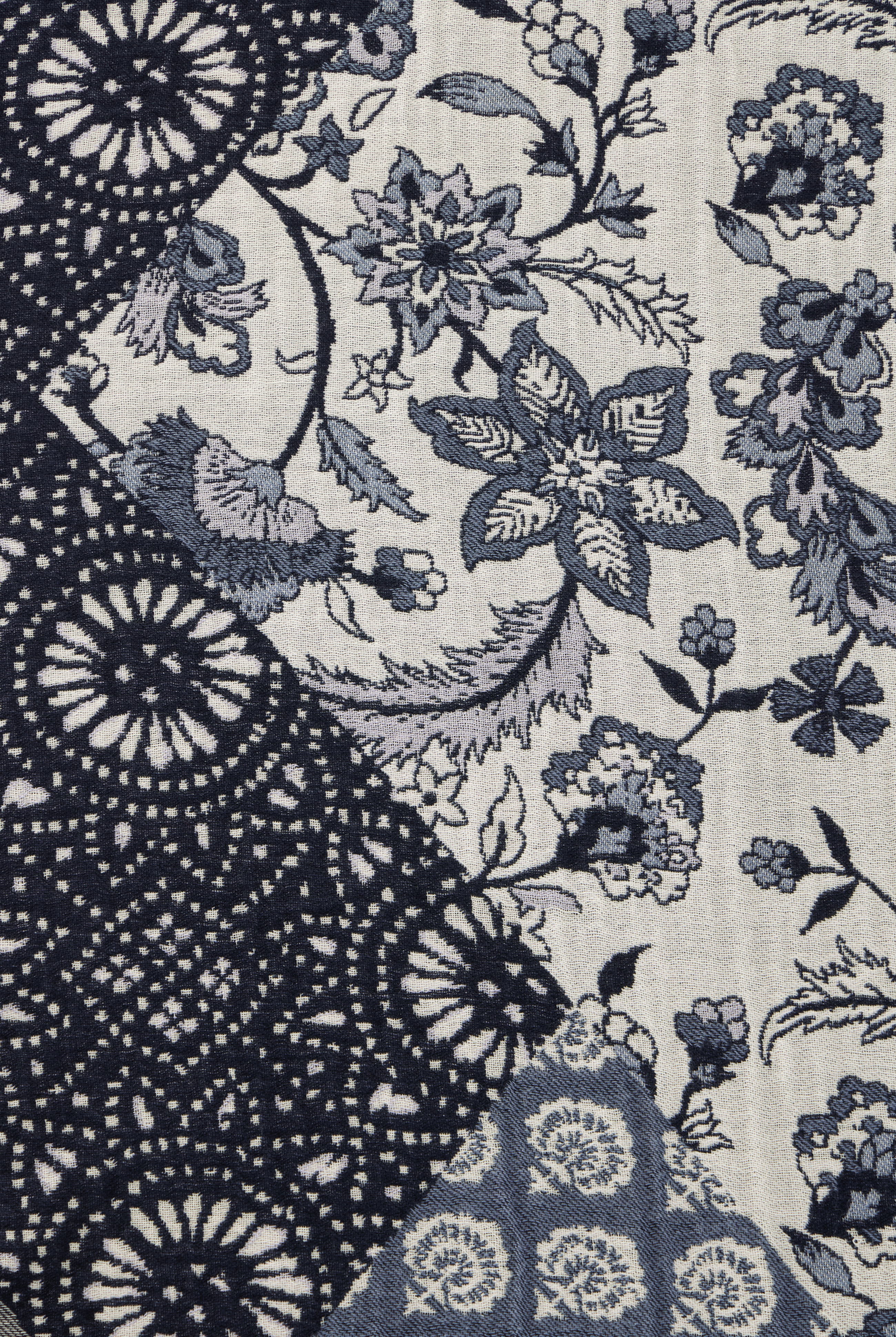 patchwork jacquard scarf