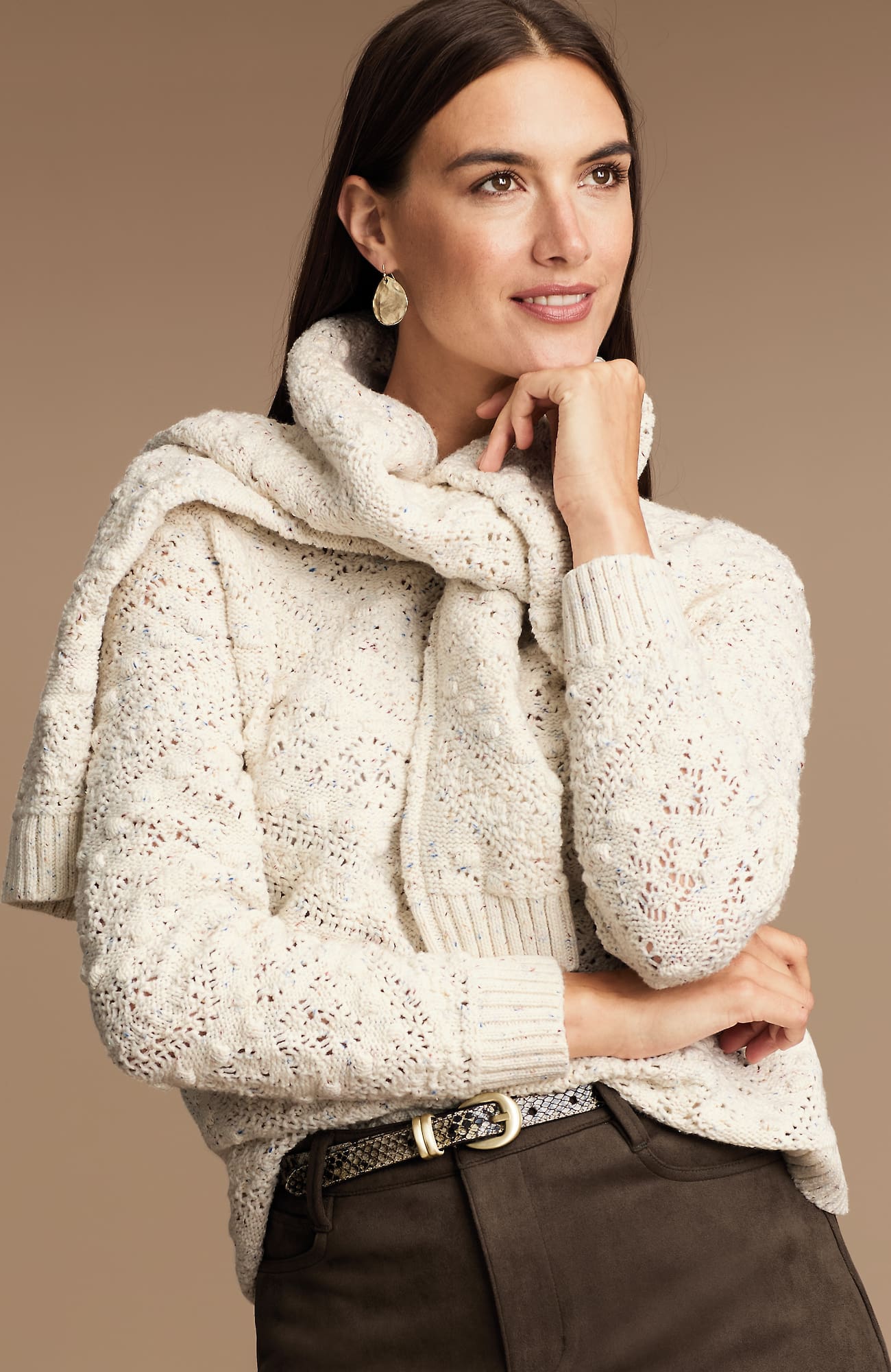 Jjill J.jill Popcorn-stitched Sweater In Multi