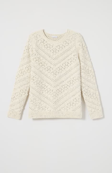 Wavy-Stripes Textured Sweater