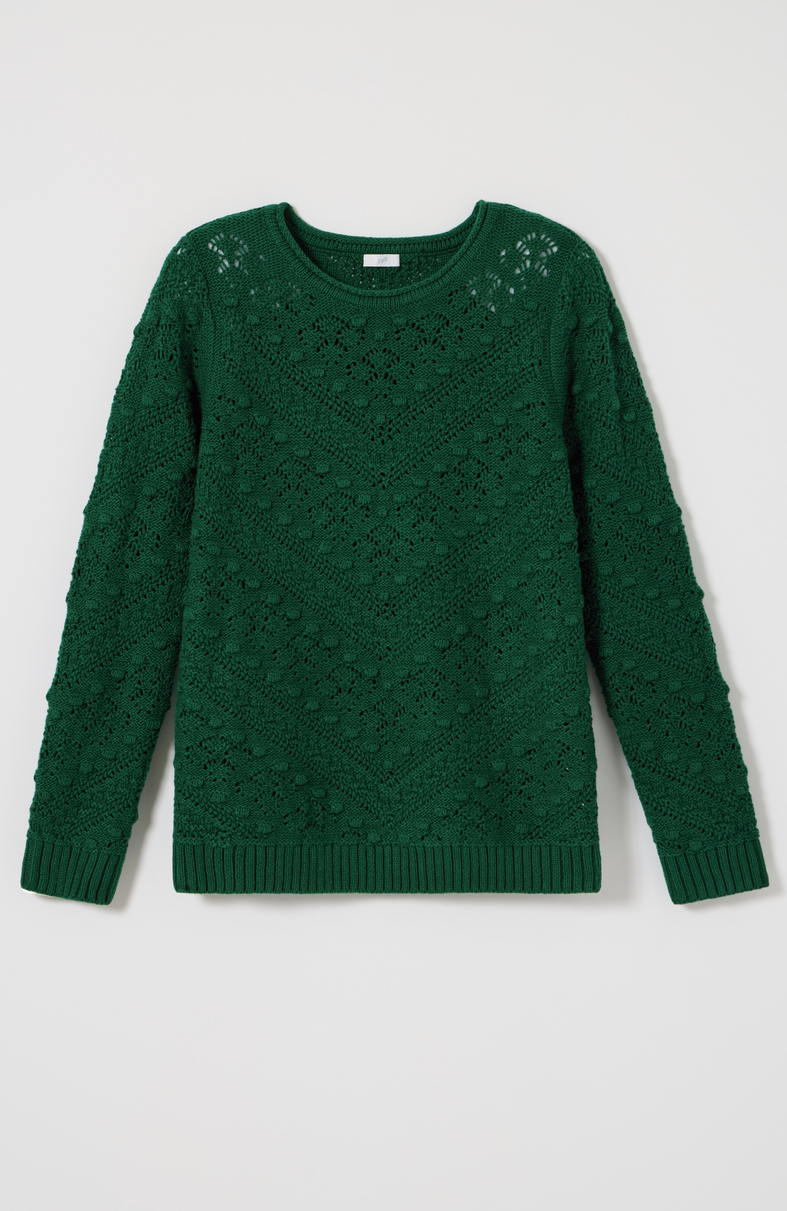 popcorn-stitched sweater