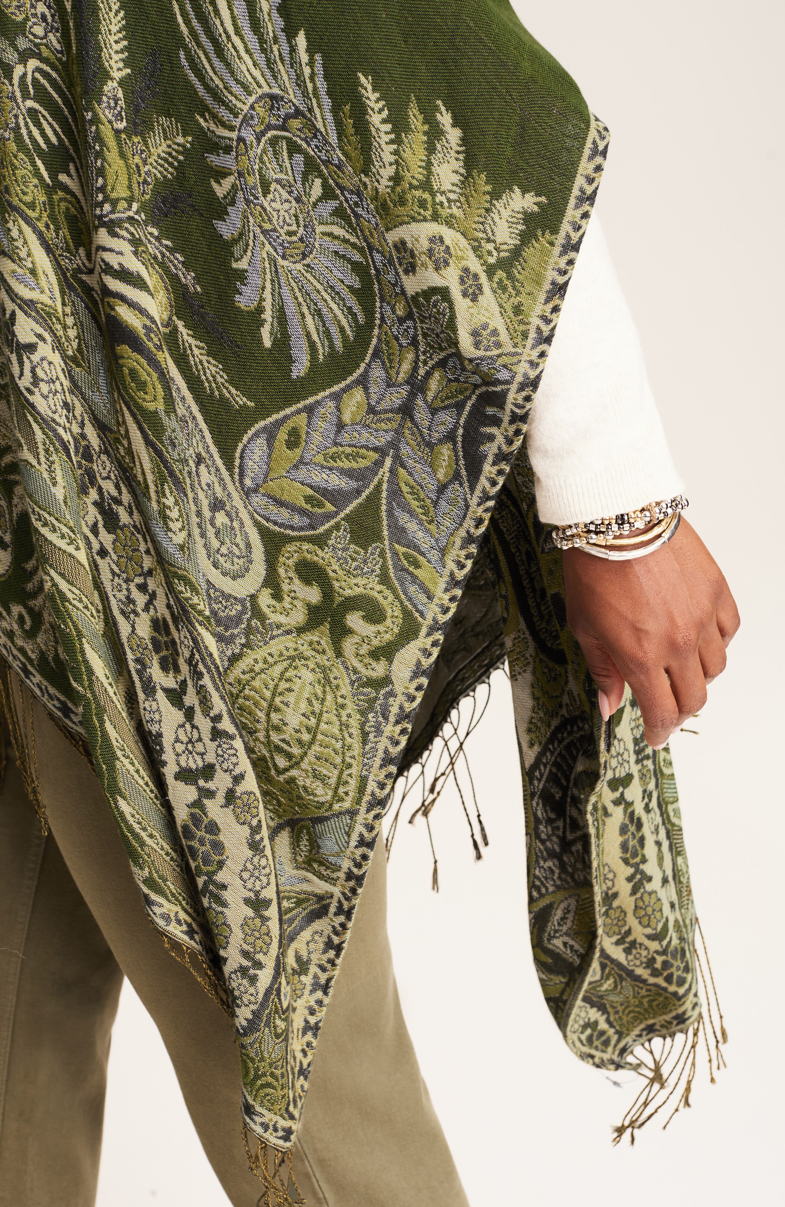 placed paisley ruana