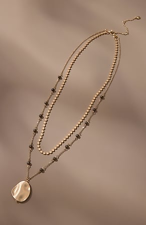 Image for Glistening Pyrite Layered Necklace