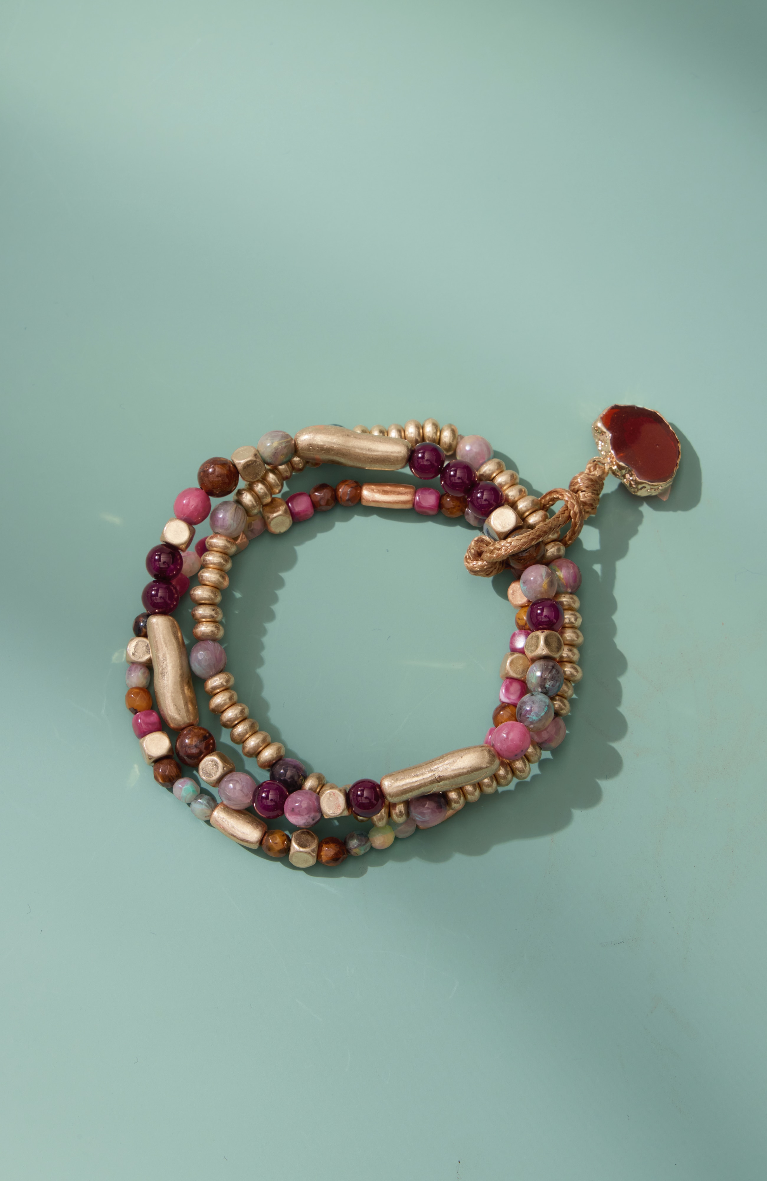 mixed-beads stretch bracelet