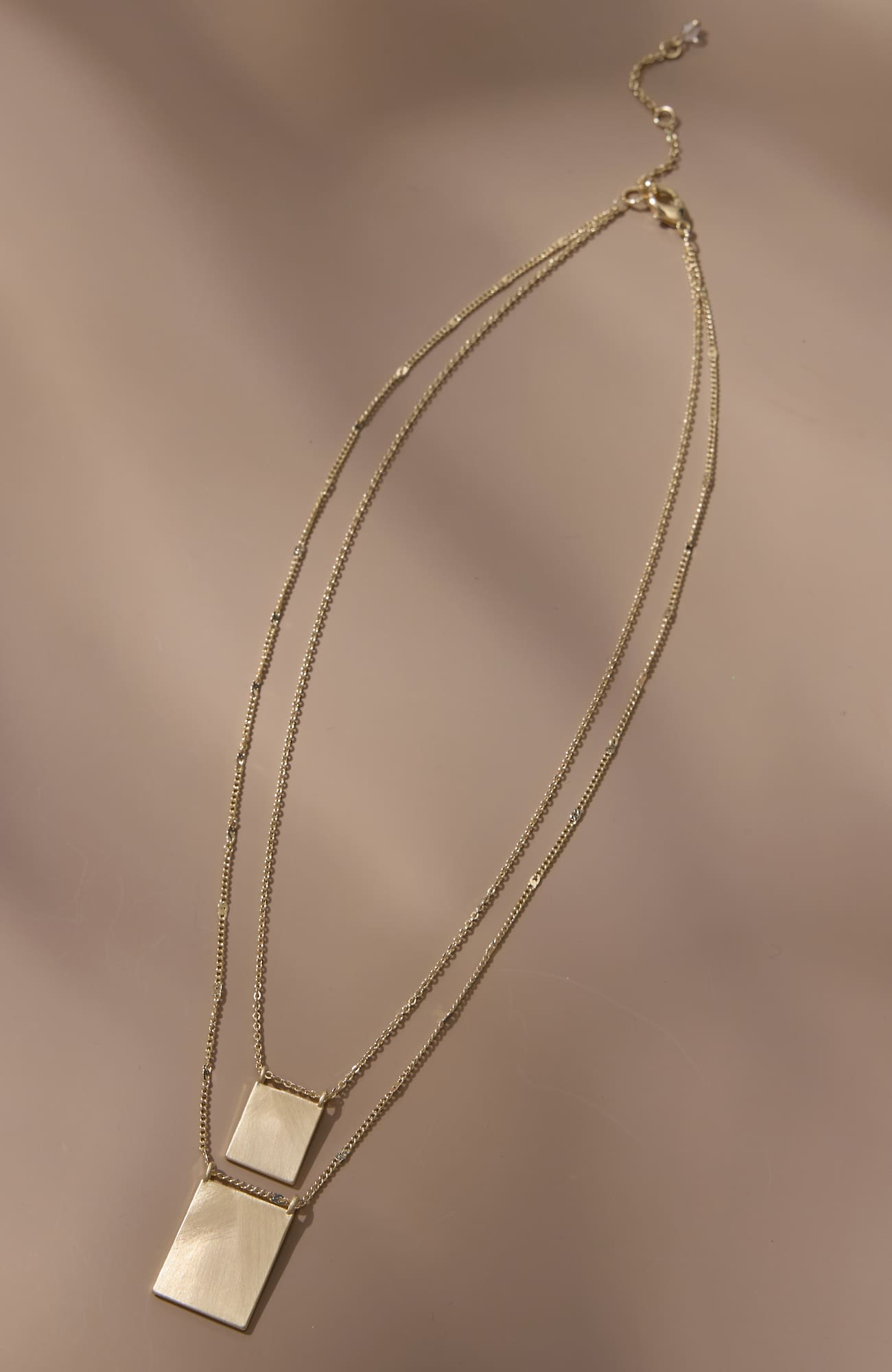 Jjill J.jill Demi-fine Layered-squares Necklace In Gold