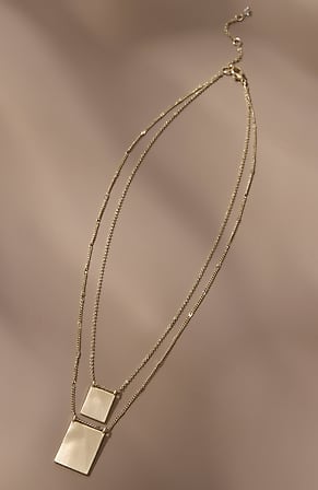 Image for Demi-Fine Layered-Squares Necklace