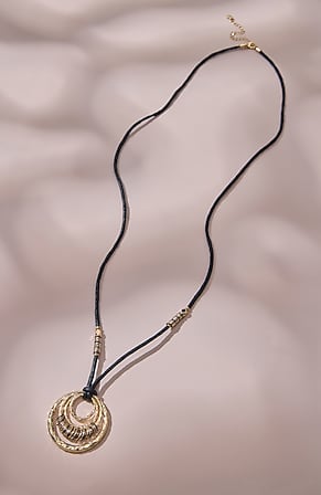 Image for Multi-Metal Circle Pendant Necklace