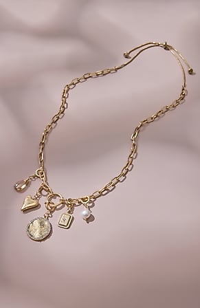 Image for Goldtone Charm Necklace
