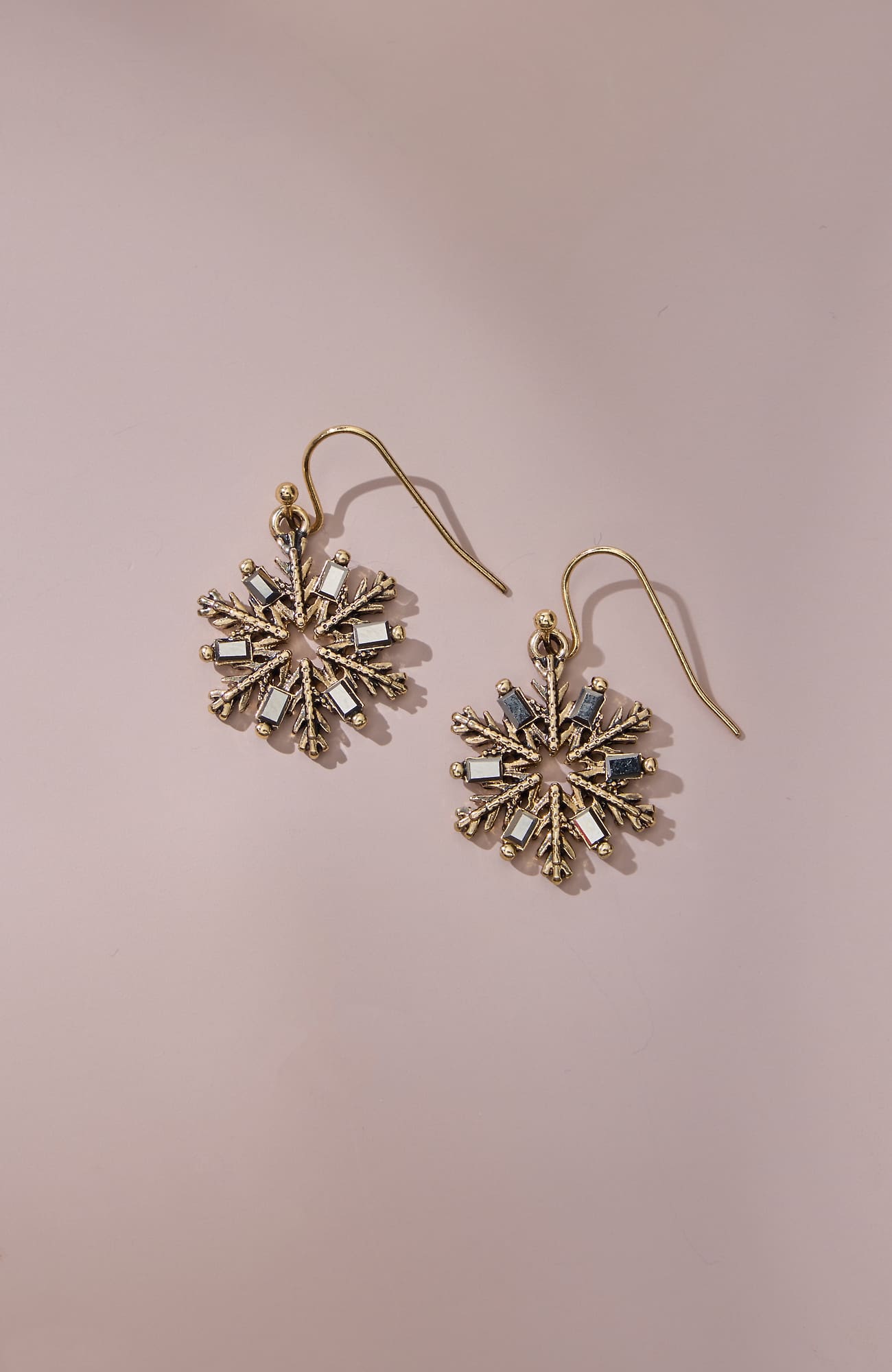 Jjill J.jill Goldtone Snowflake Earrings In Gold