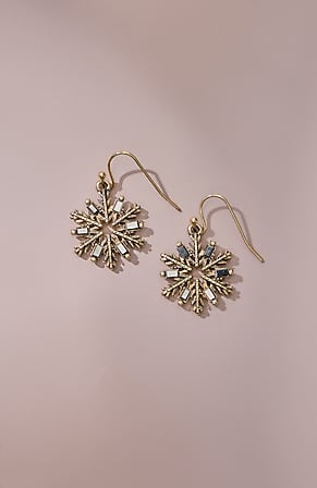 Image for Goldtone Snowflake Earrings