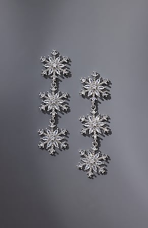 Image for Stacked-Snowflakes Earrings