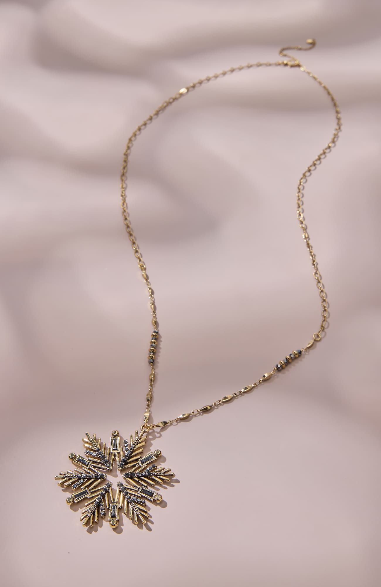 Jjill J.jill Goldtone Snowflake Pendant Necklace In Gold