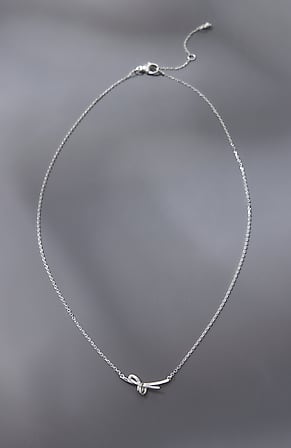 Image for Sterling Silver Bow Necklace