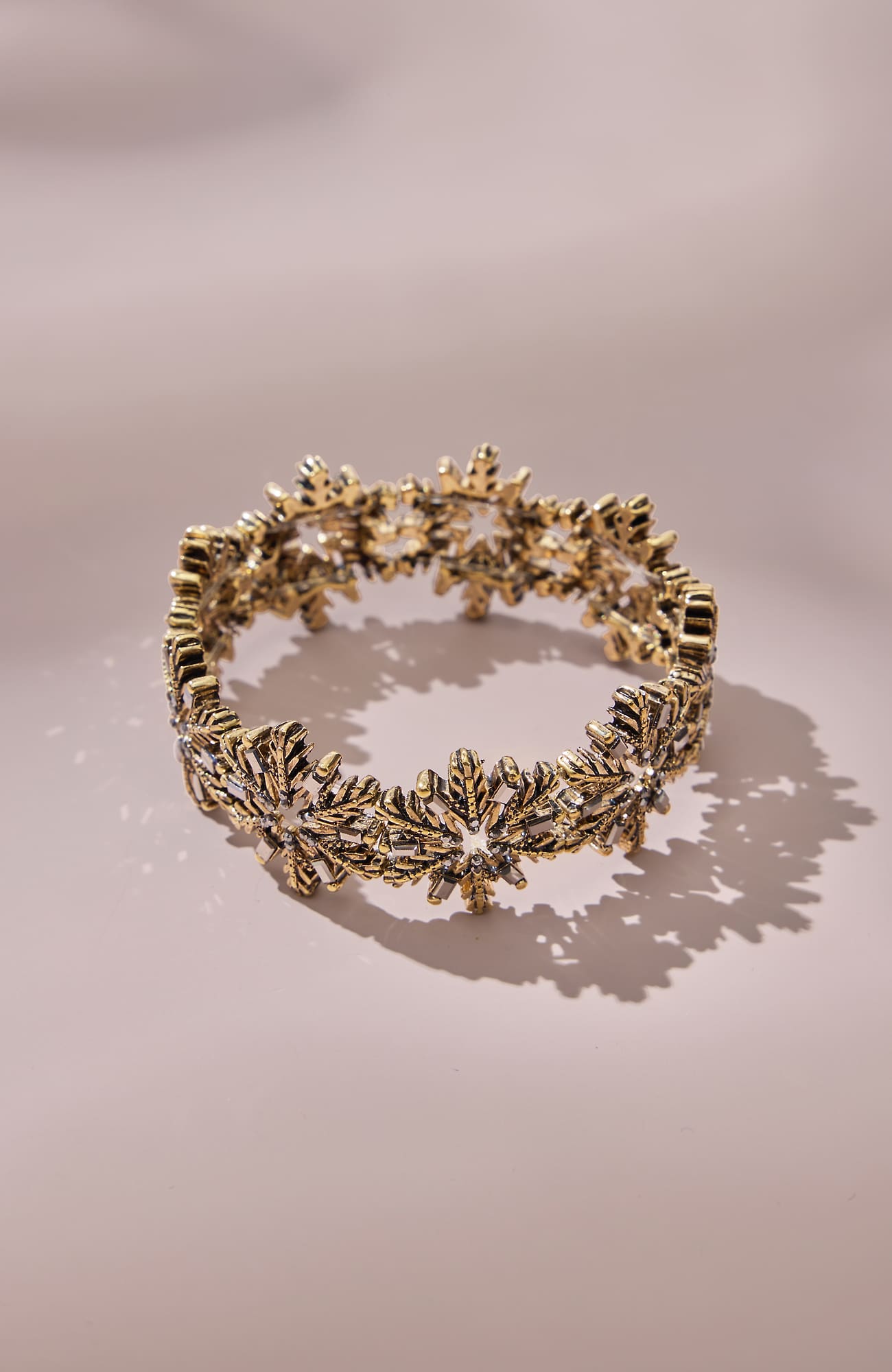 Jjill J.jill Goldtone Snowflake Stretch Bracelet In Gold