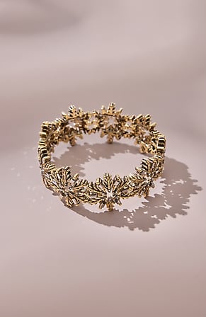Image for Goldtone Snowflake Stretch Bracelet