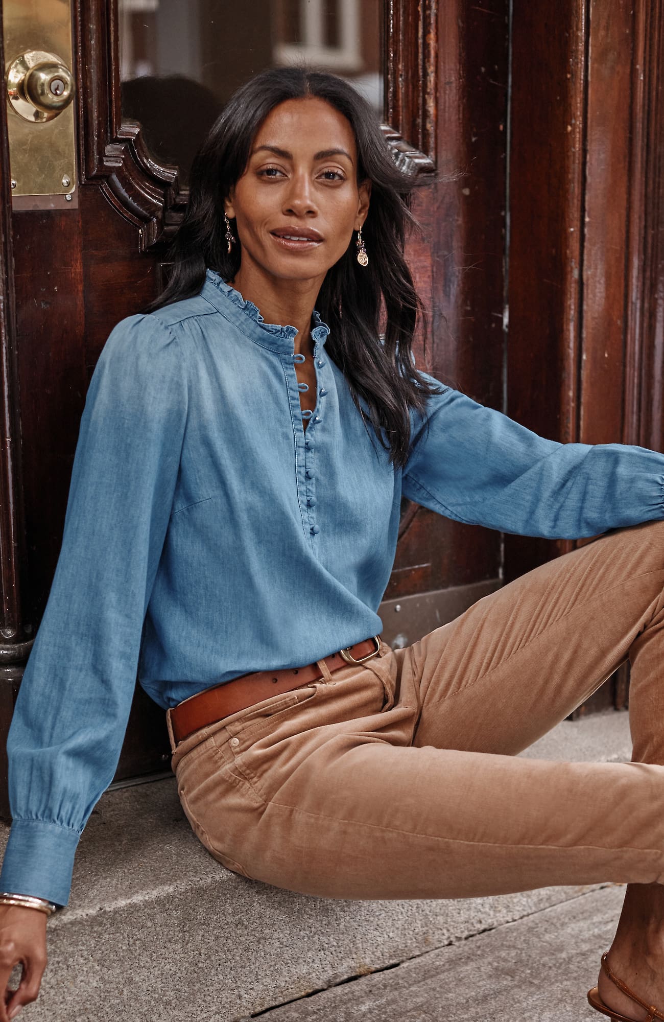 Jjill J.jill Indigo Stand-collar Top