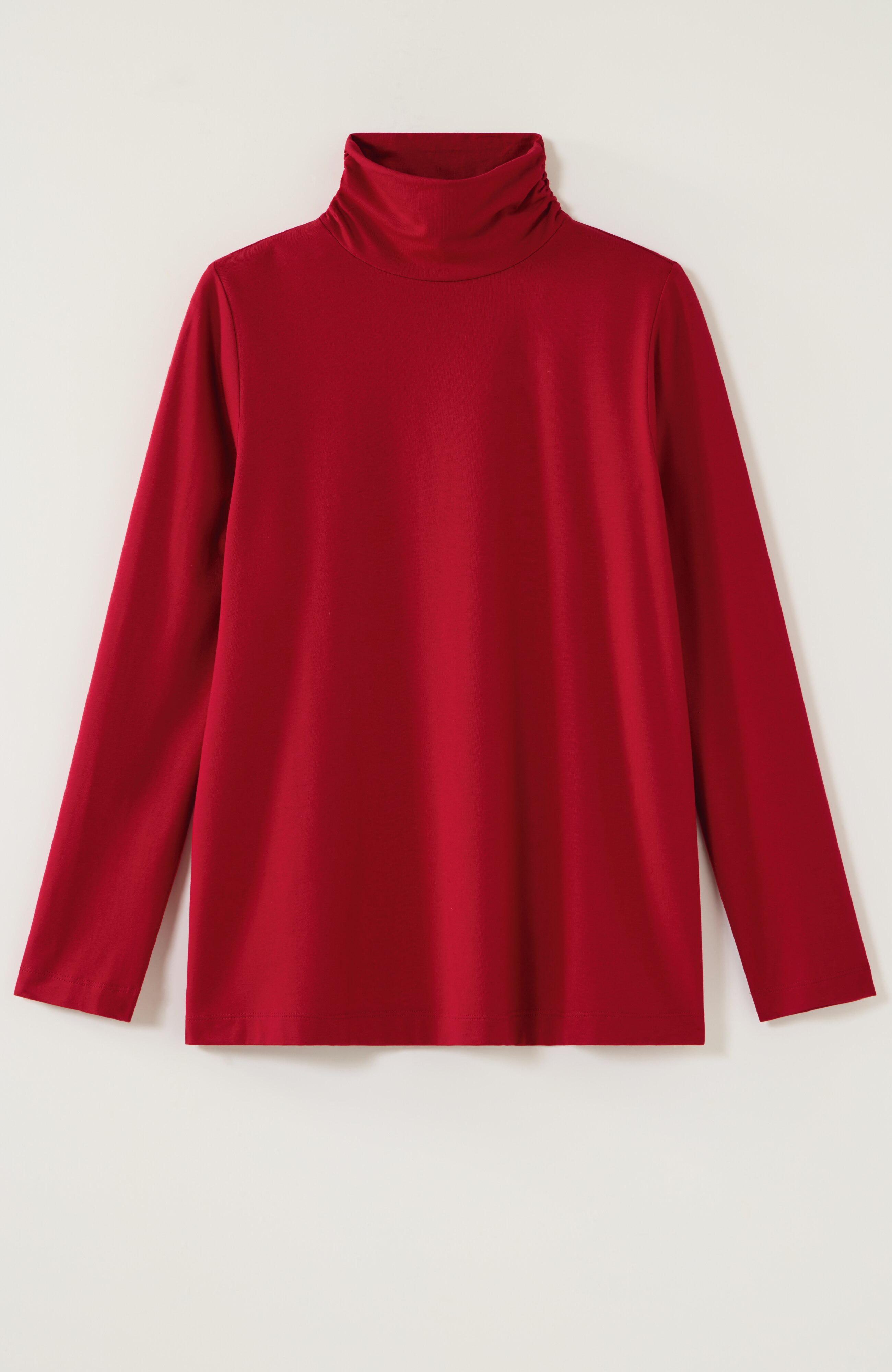Luxe Supima® Shirred Turtleneck | JJill
