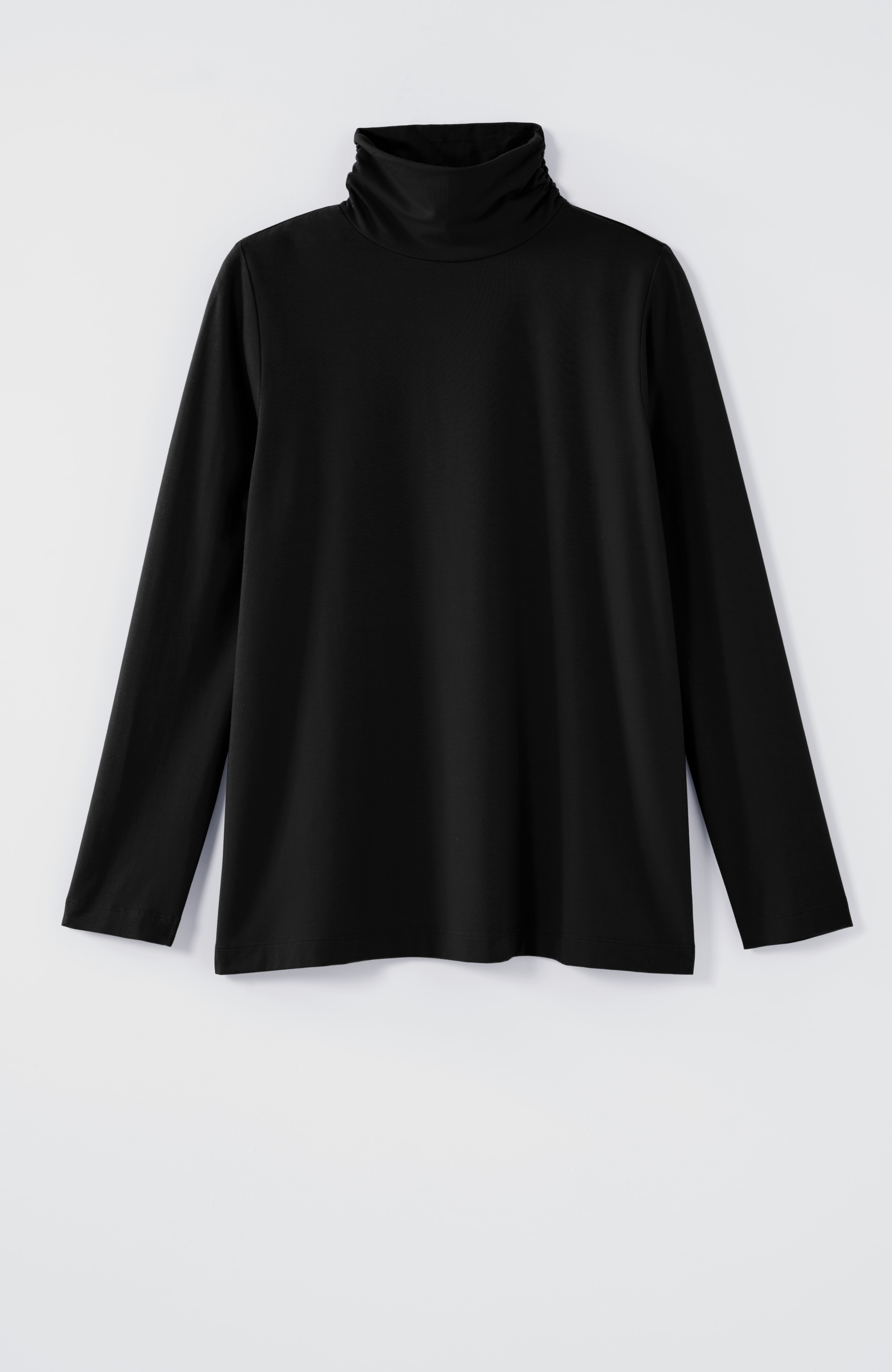 LUXE SUPIMA SHIRRED TURTLENECK | JJill