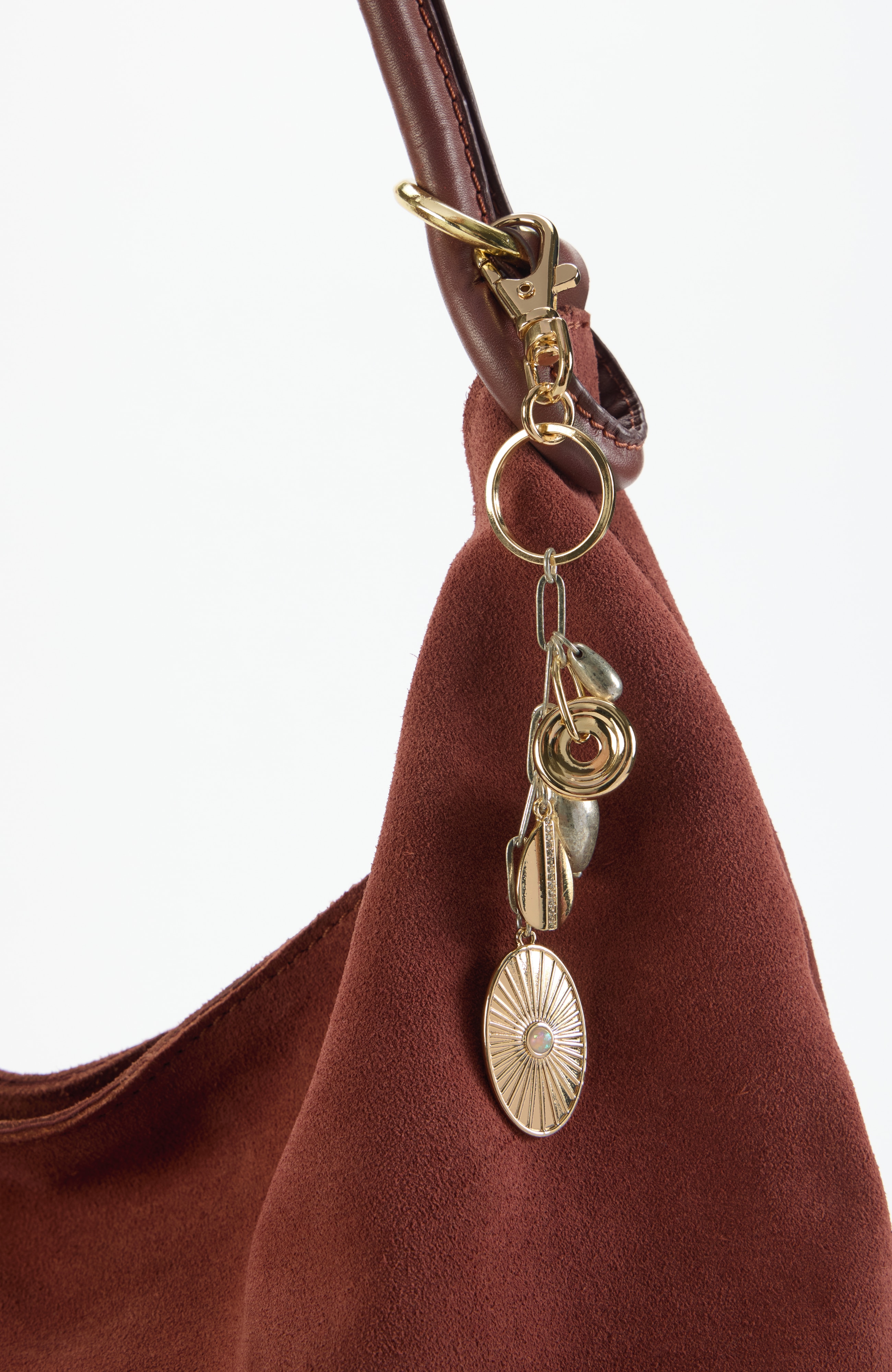 mixed-metals bag charm