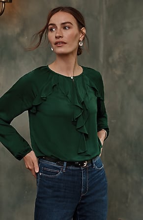 Image for Ruffled Satin Top