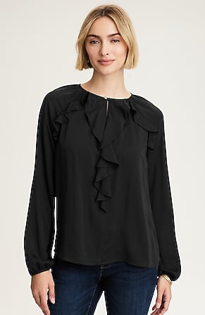 Image for Ruffled Satin Top