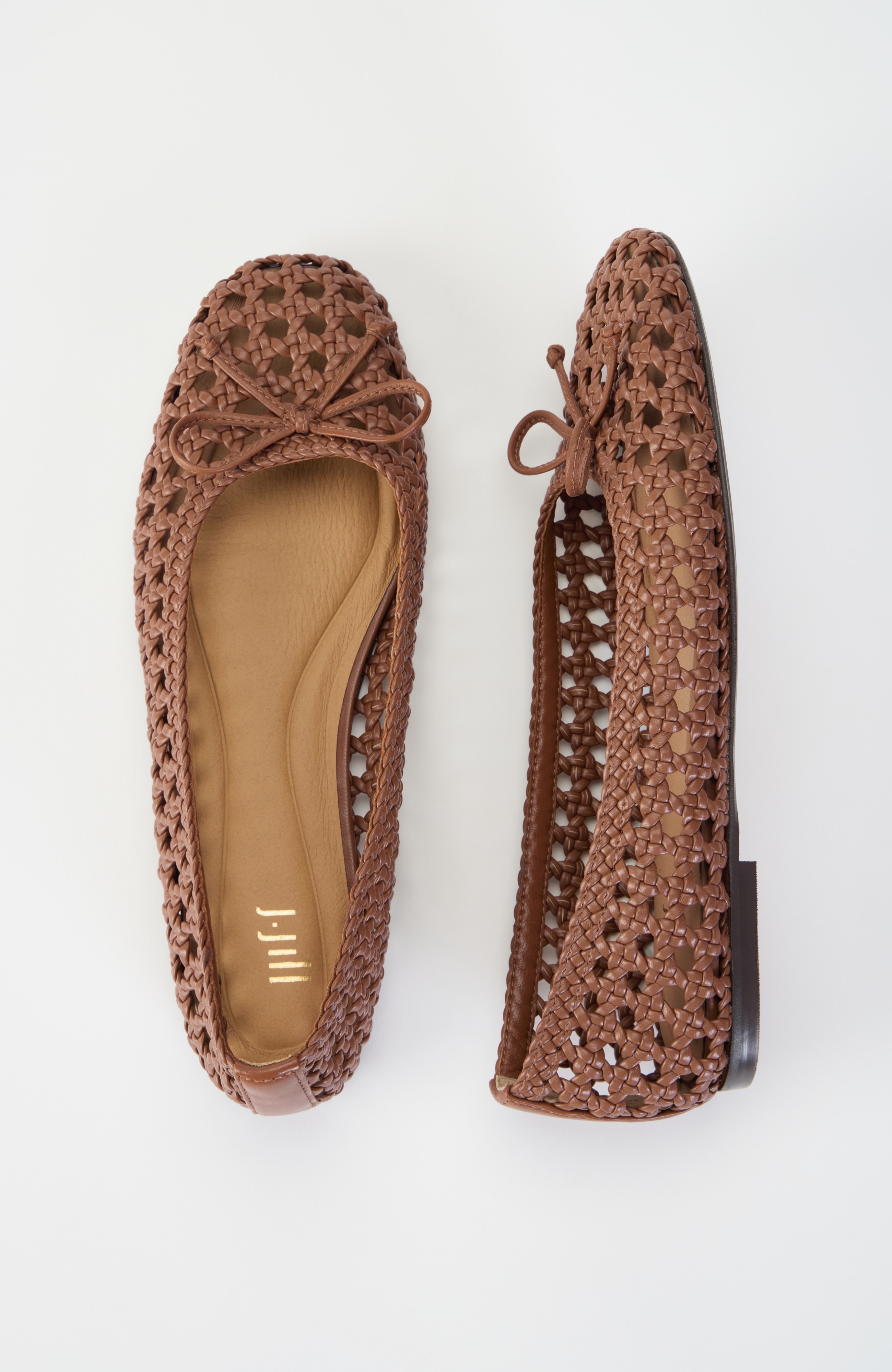 olivia open-weave bow flats