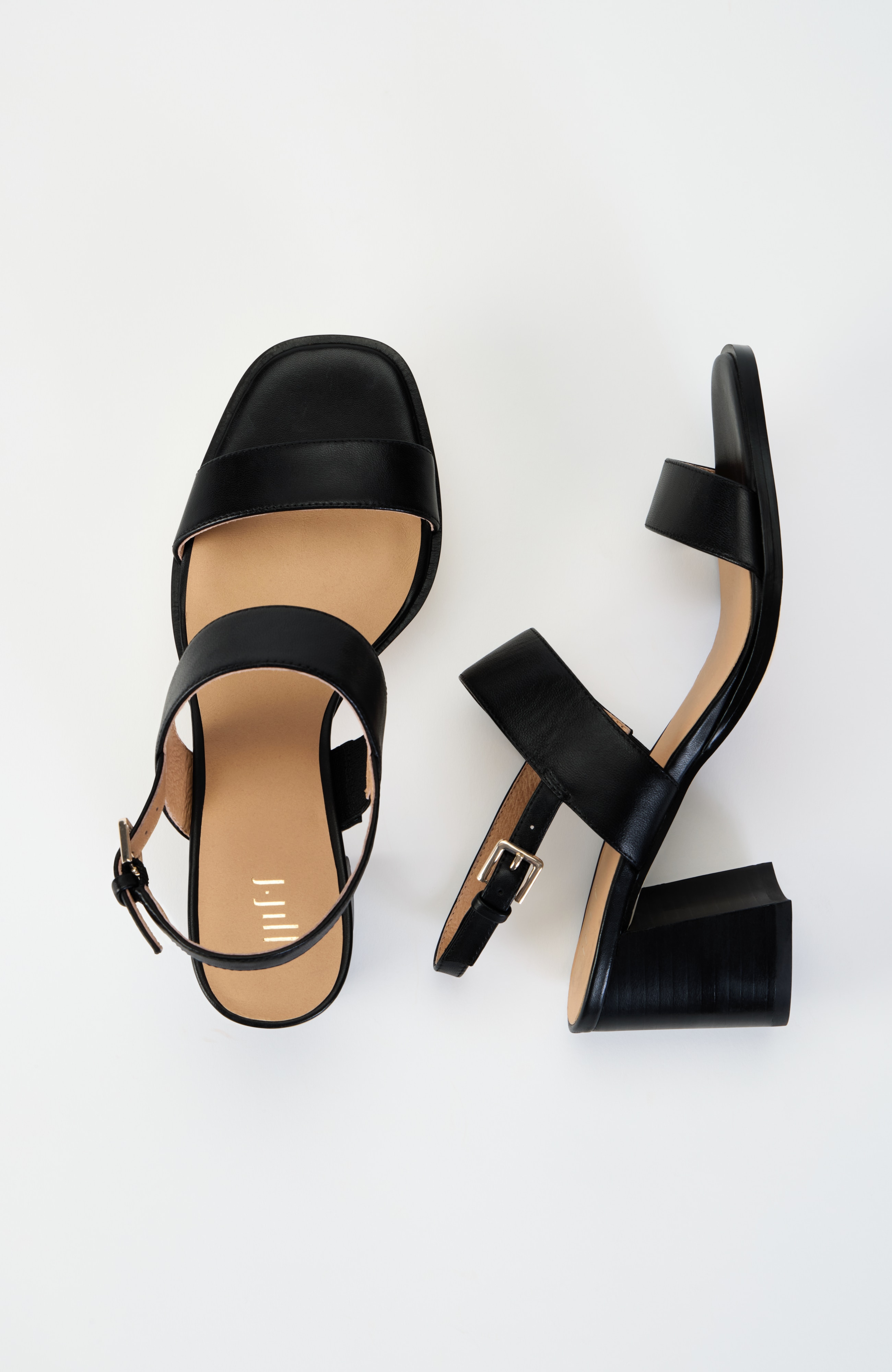 mia stack-heeled sandals