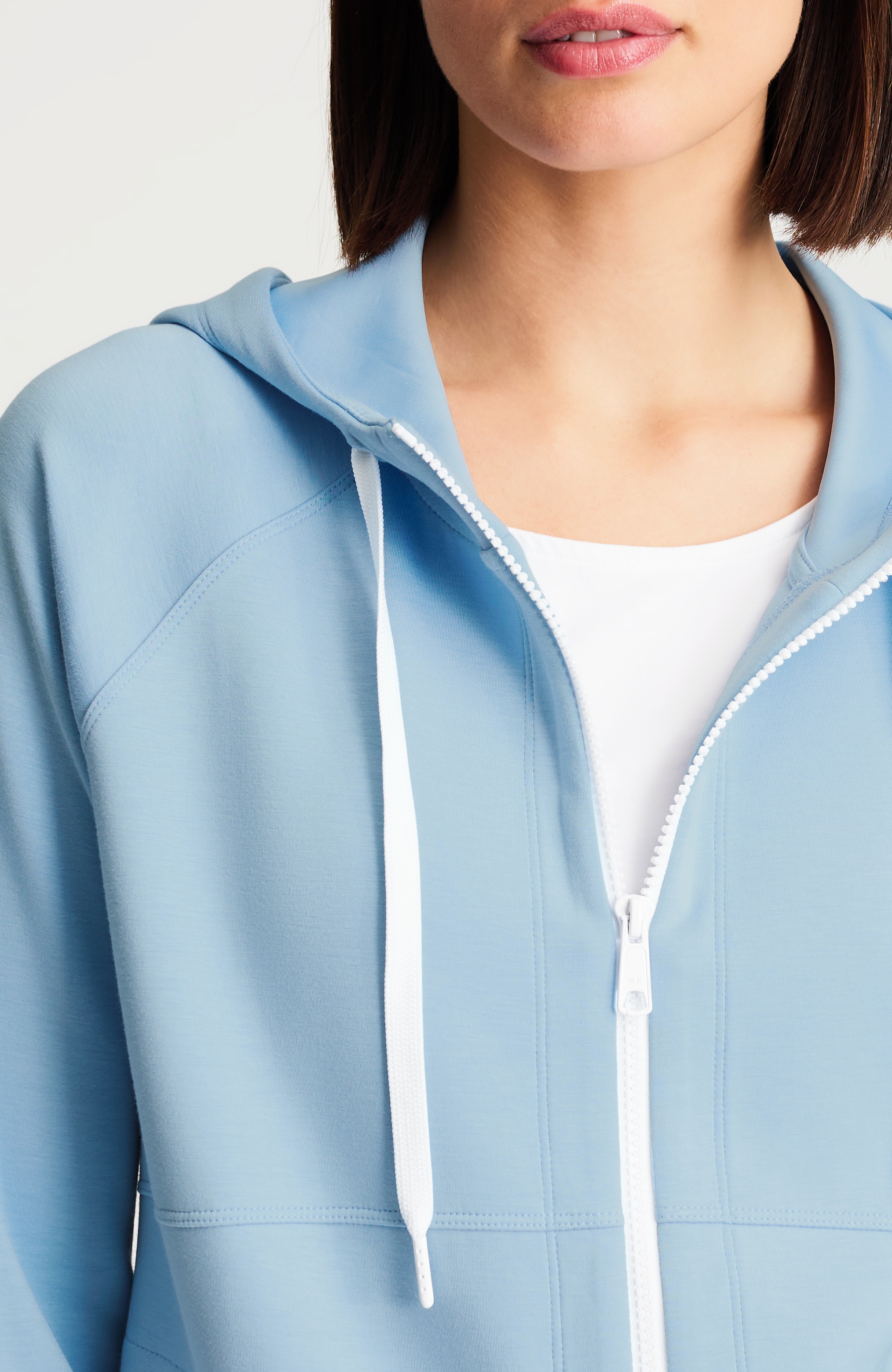 fit elevation knit zip-up hoodie