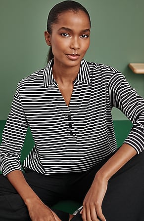 Image for Fit Long-Sleeve Polo Sweatshirt