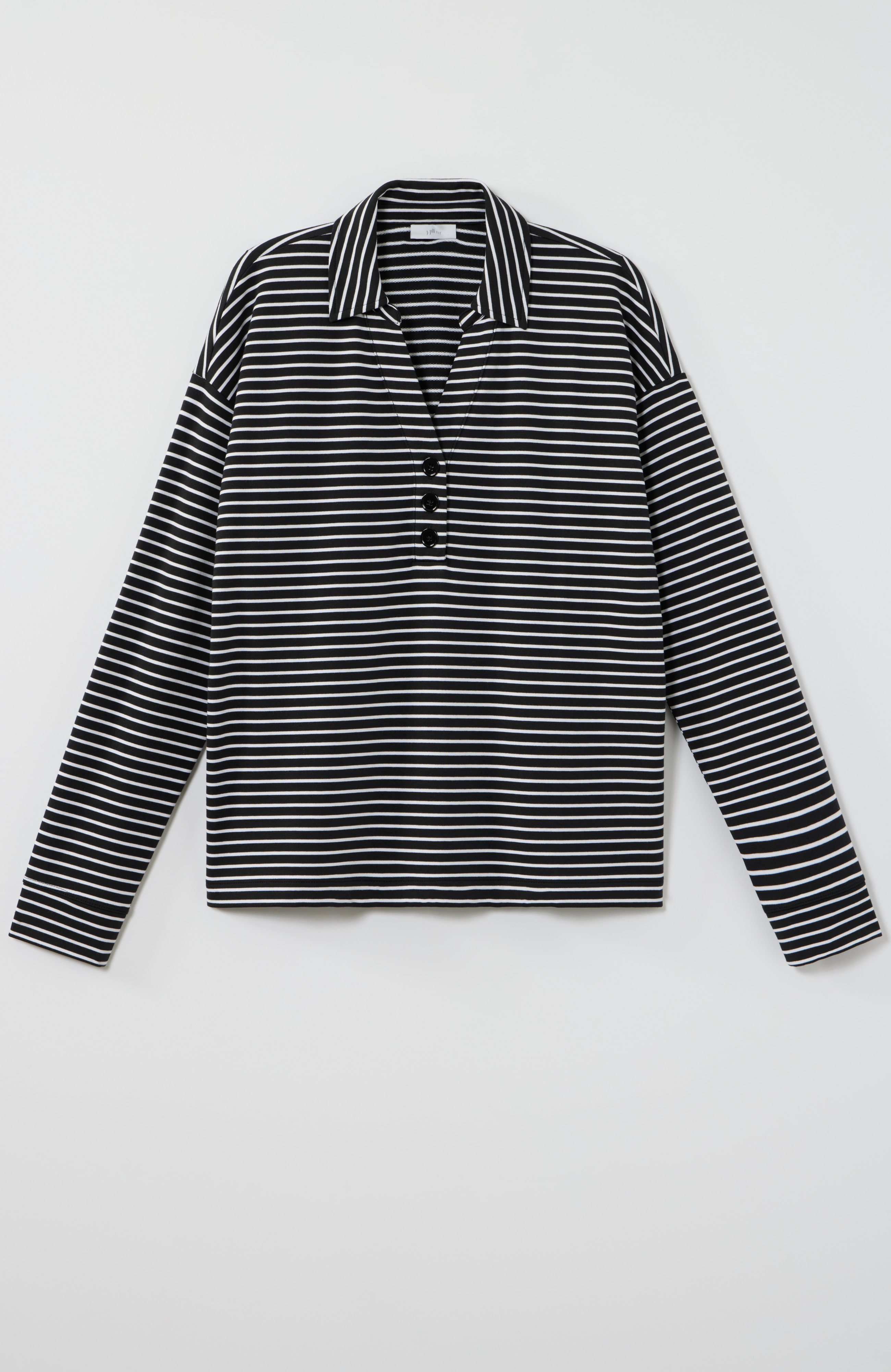 fit long-sleeve polo sweatshirt