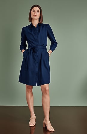 Image for Button-Front Shirtdress