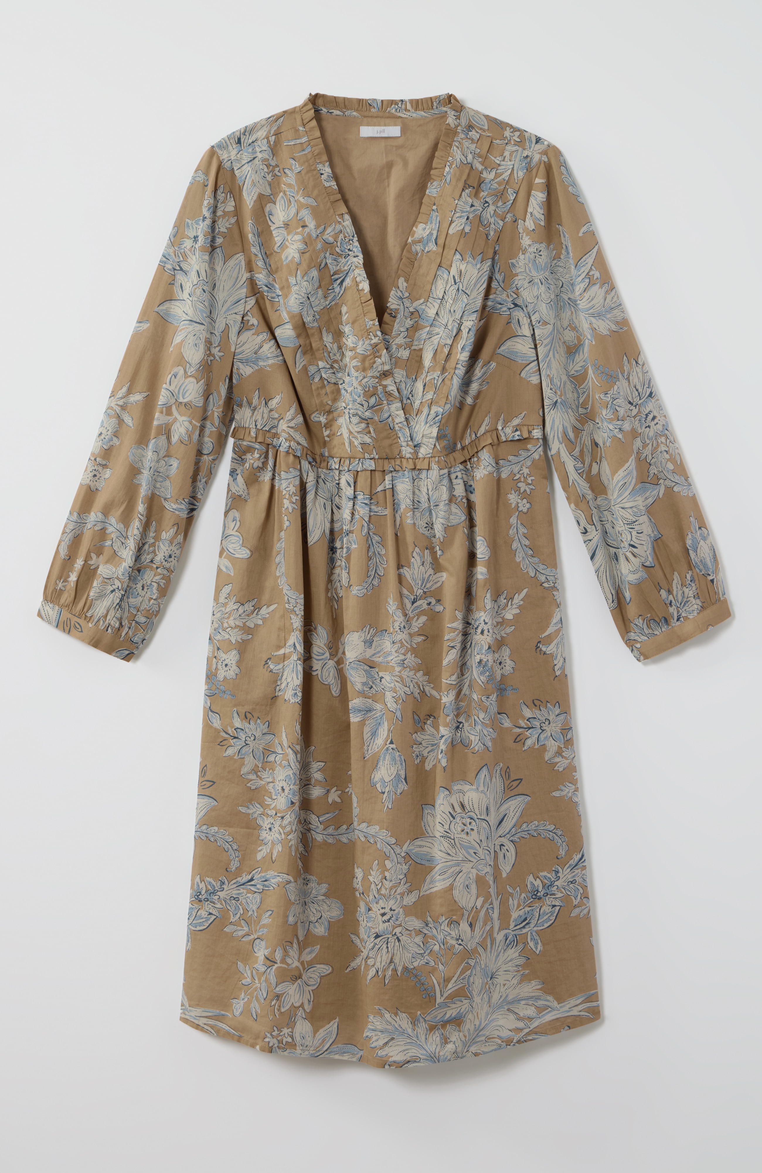 cotton voile ruffled dress