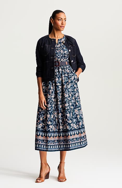 Flutter-Sleeve Midi Dress | JJill