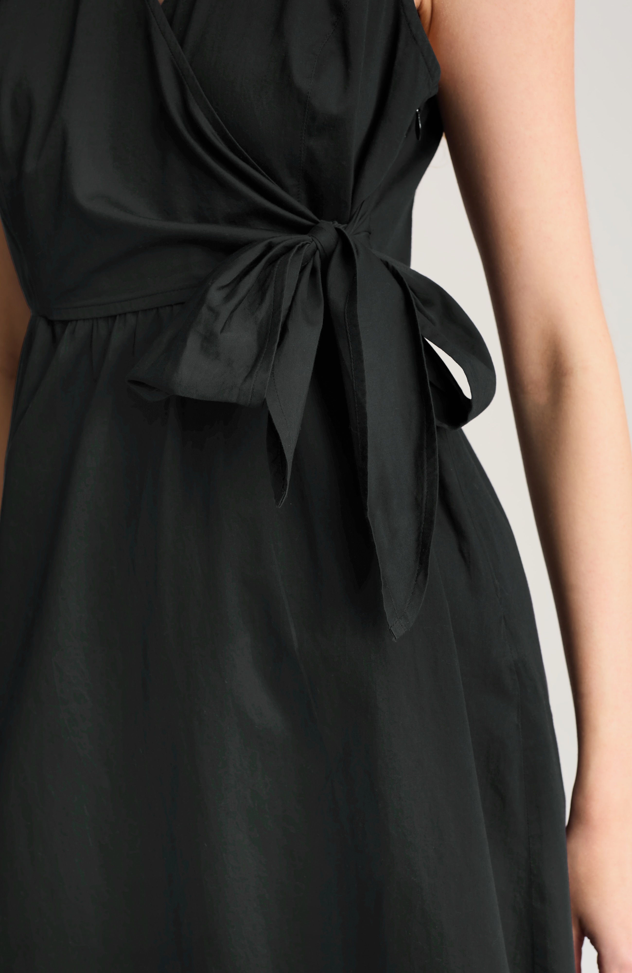 tie-waist wrap dress