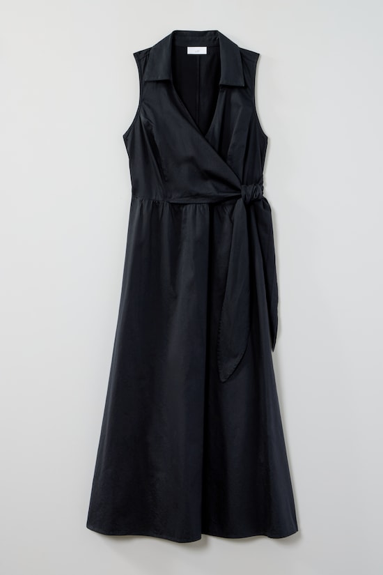 TIE-WAIST WRAP DRESS