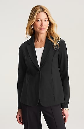 Image for Wearever Sculpted-Knit Button-Front Blazer