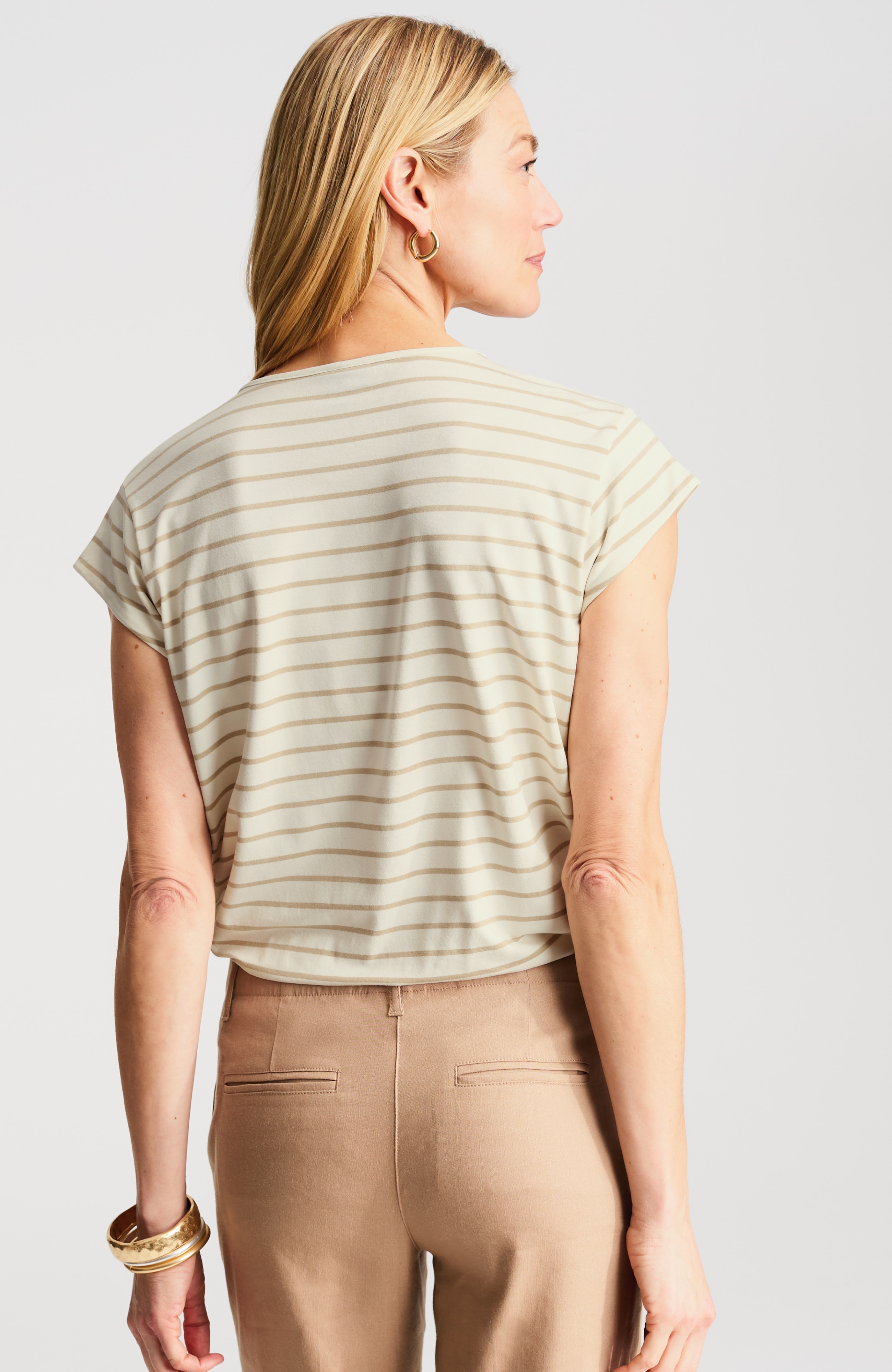 wearever gathered-shoulder top