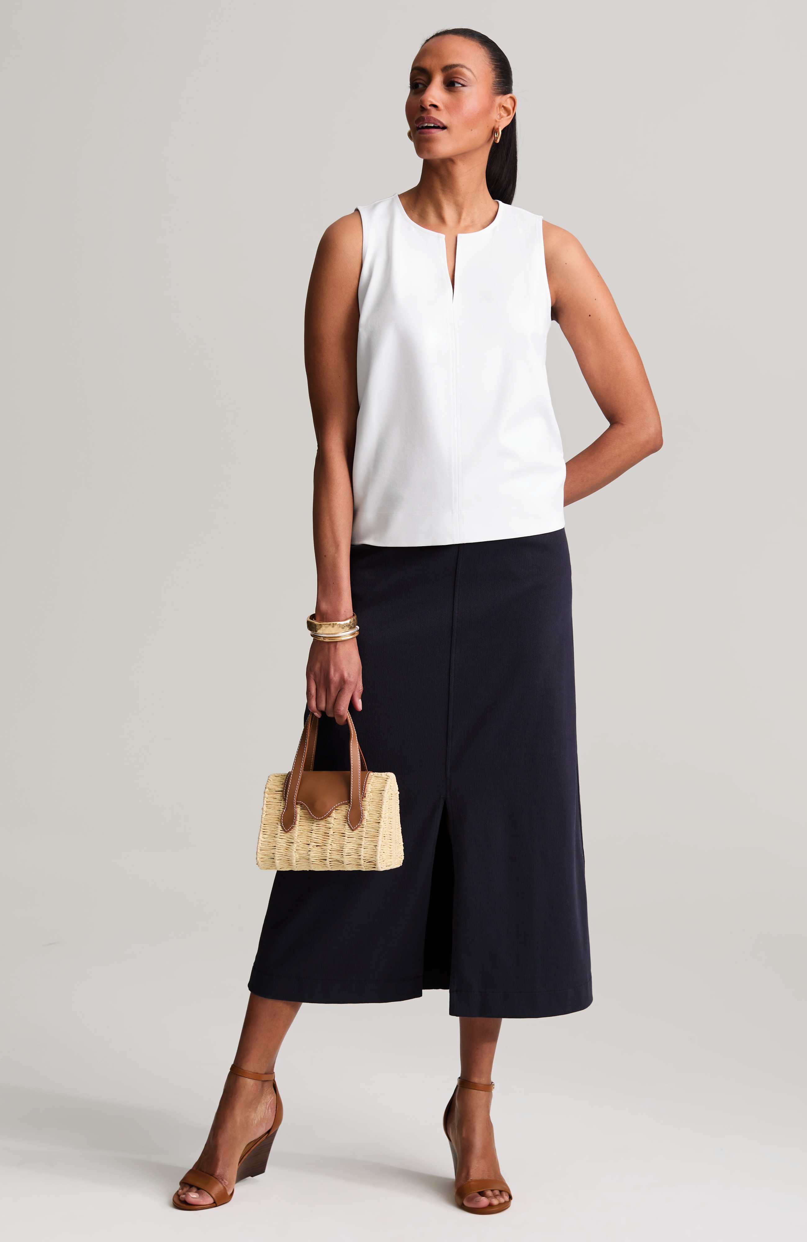 wearever knit jean skirt