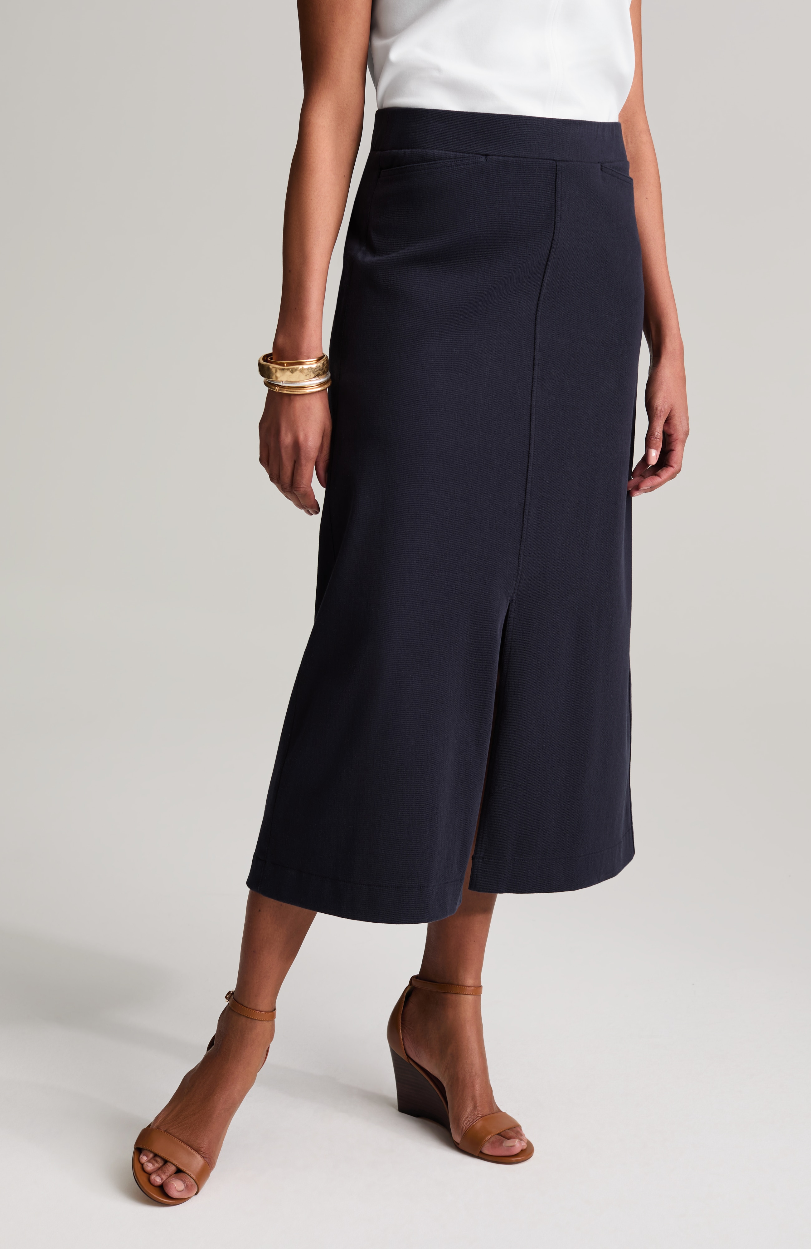 wearever knit jean skirt