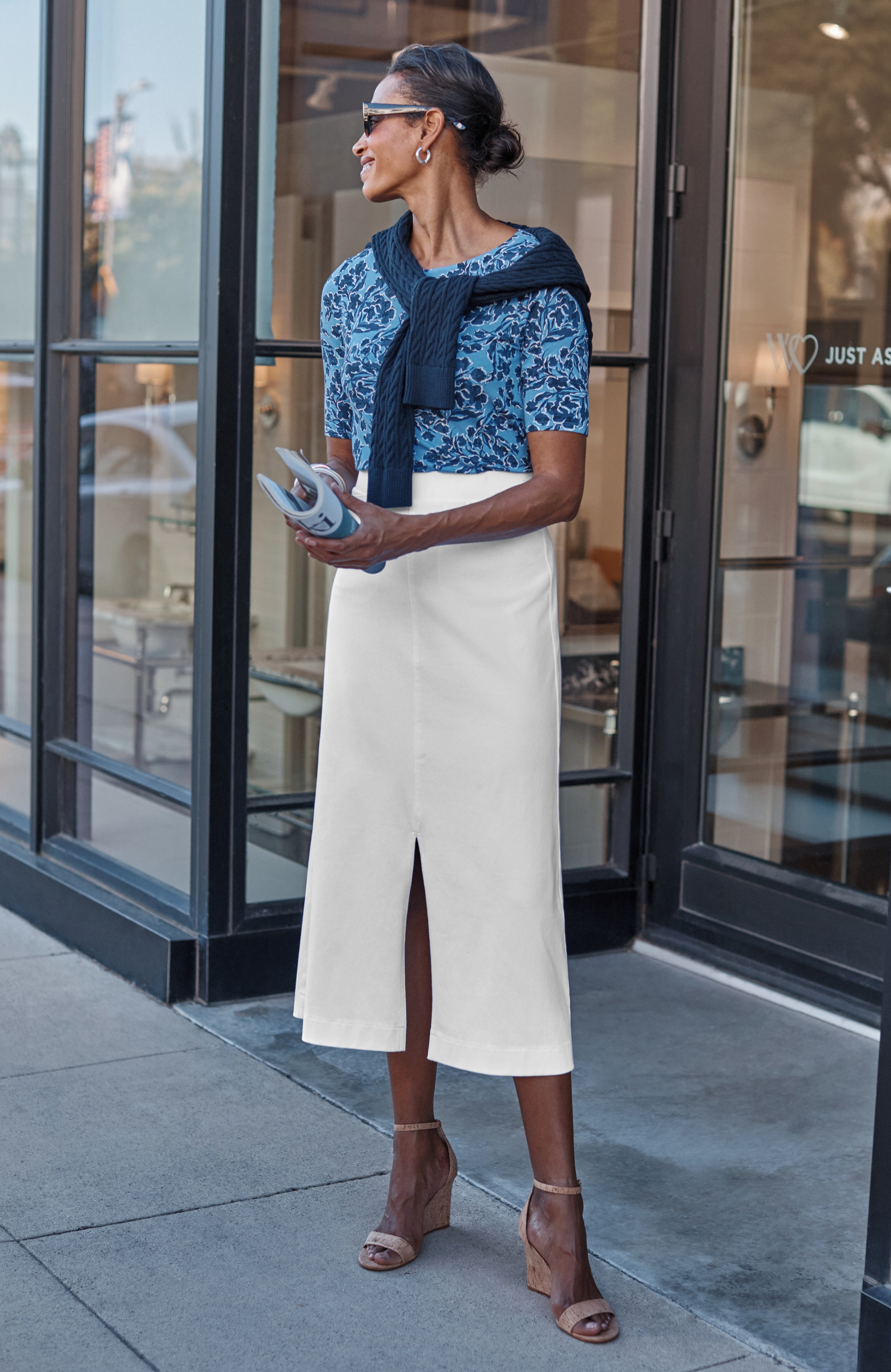 wearever knit jean skirt