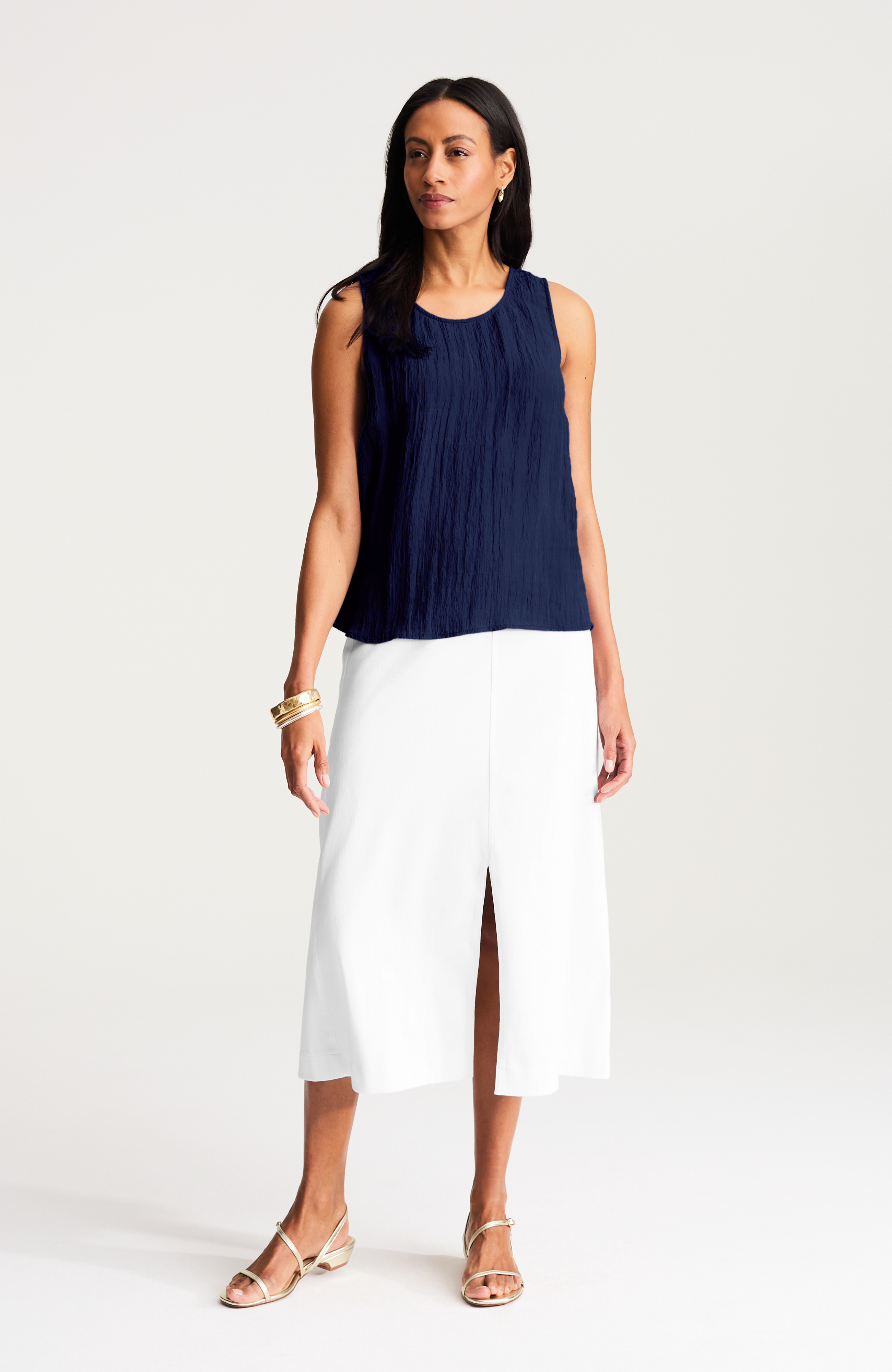 Wearever Crinkled Scoop-Neck Top - image 2