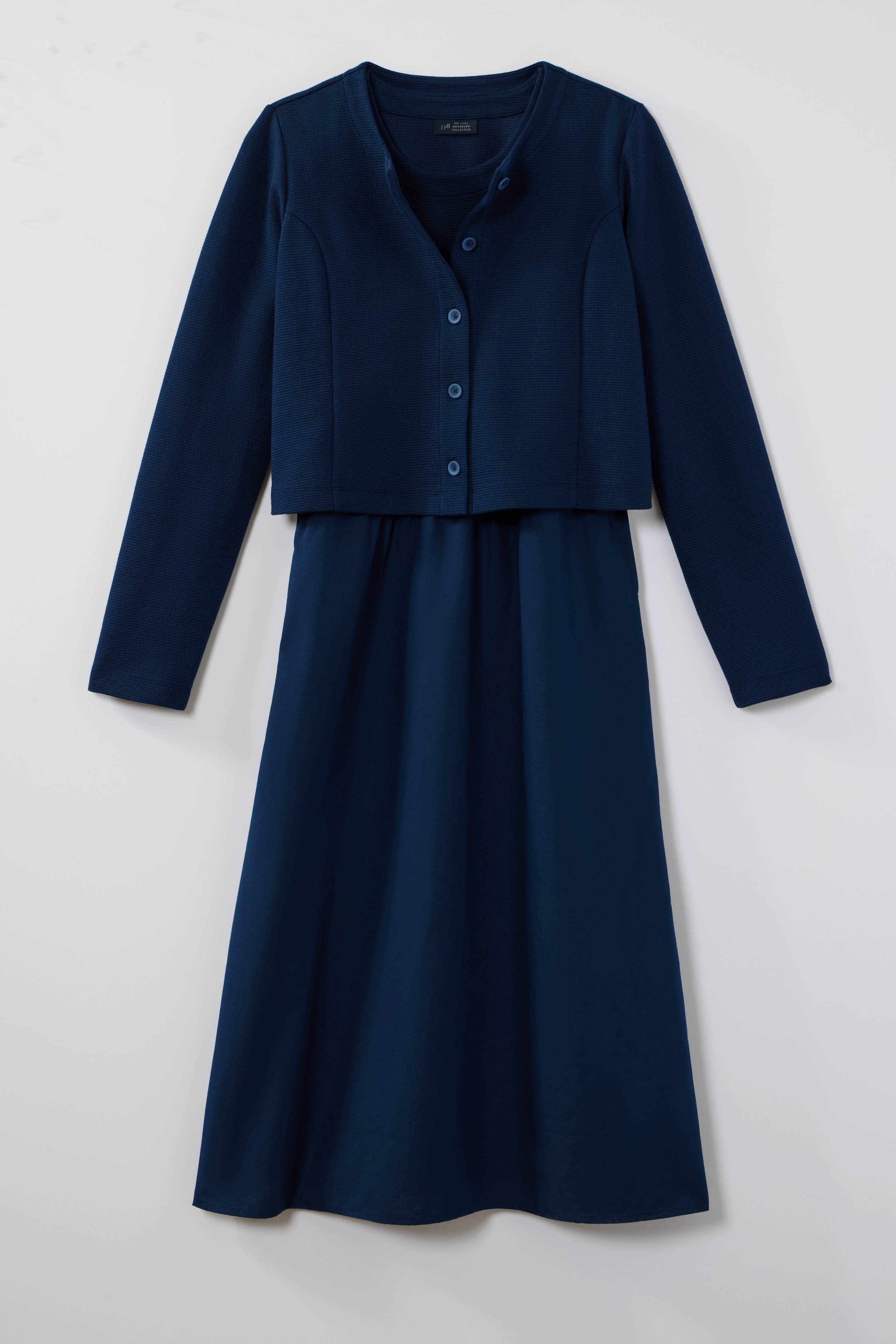 wearever 2-in-1 mixed-media midi dress