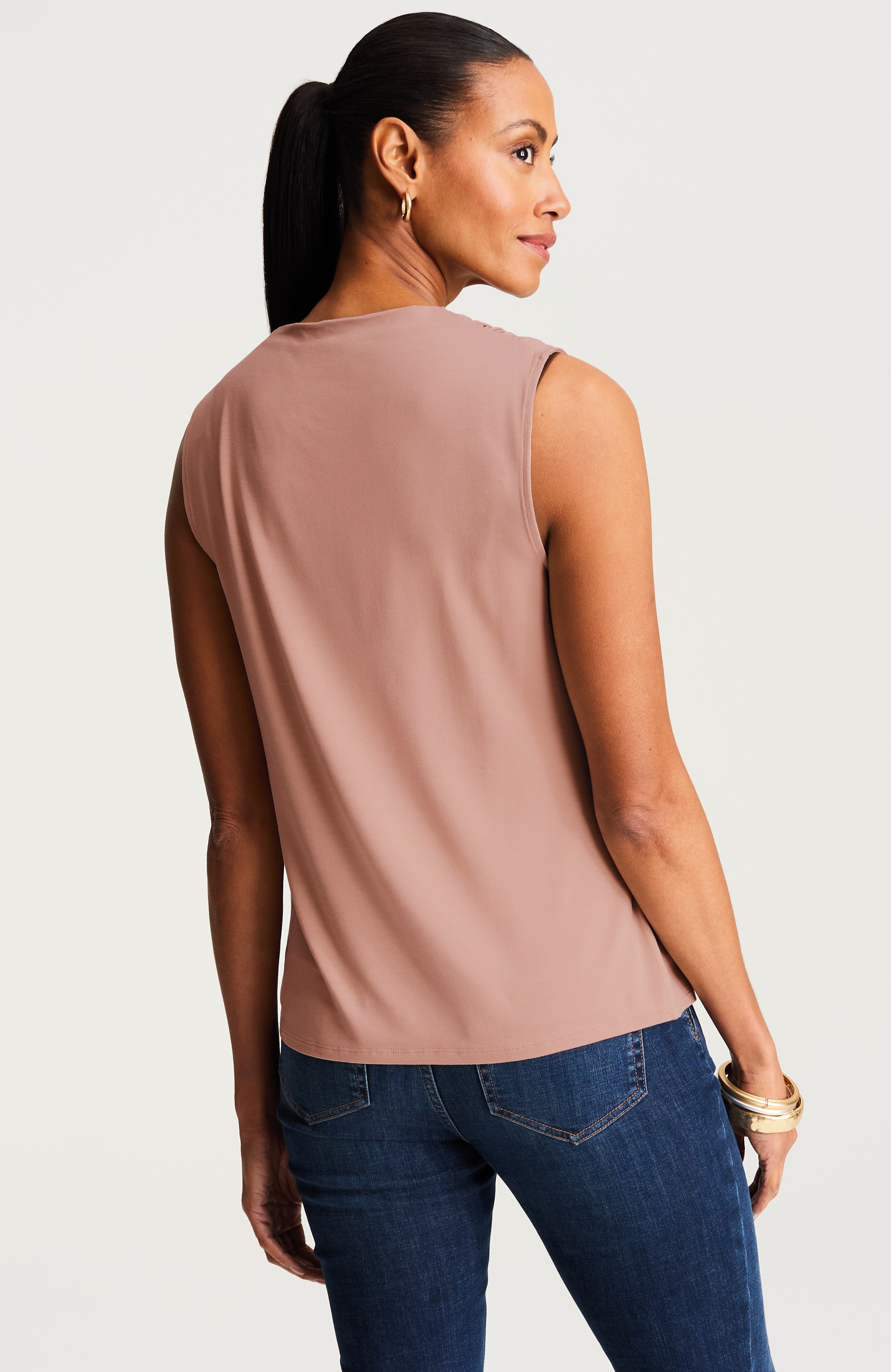 Wearever Draped-Neck Top | JJill