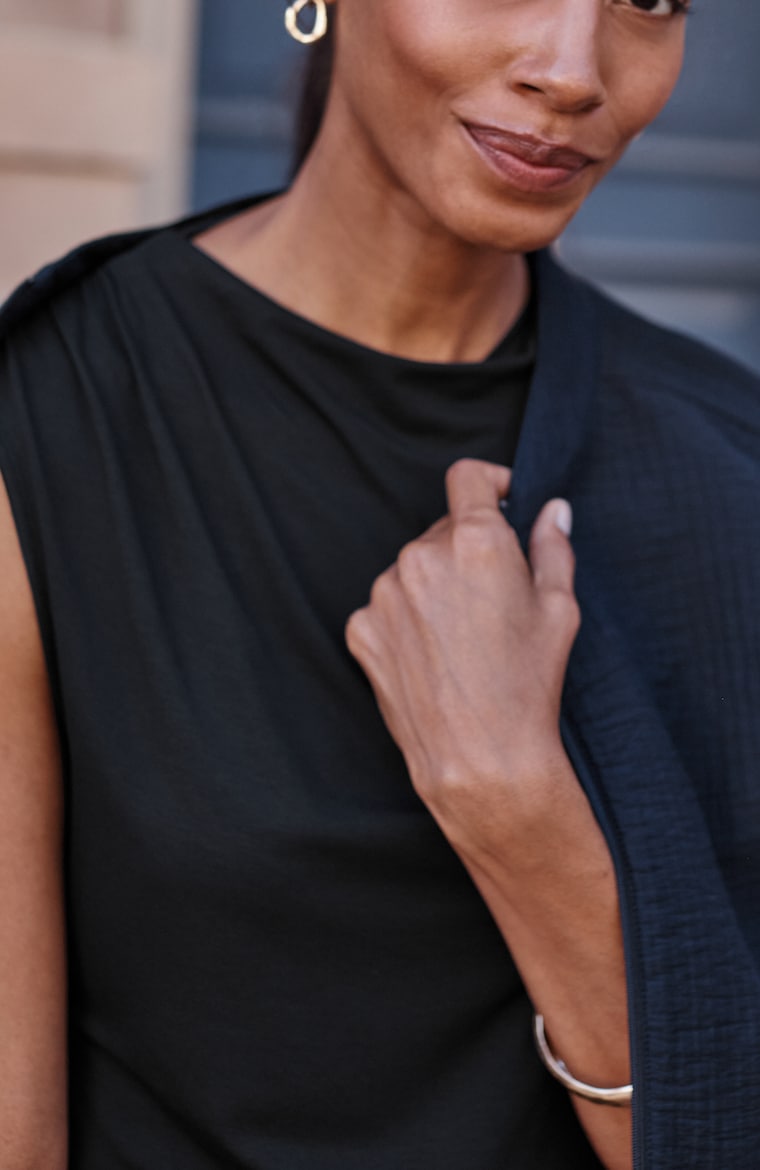 Primary view of the wearever draped-neck top