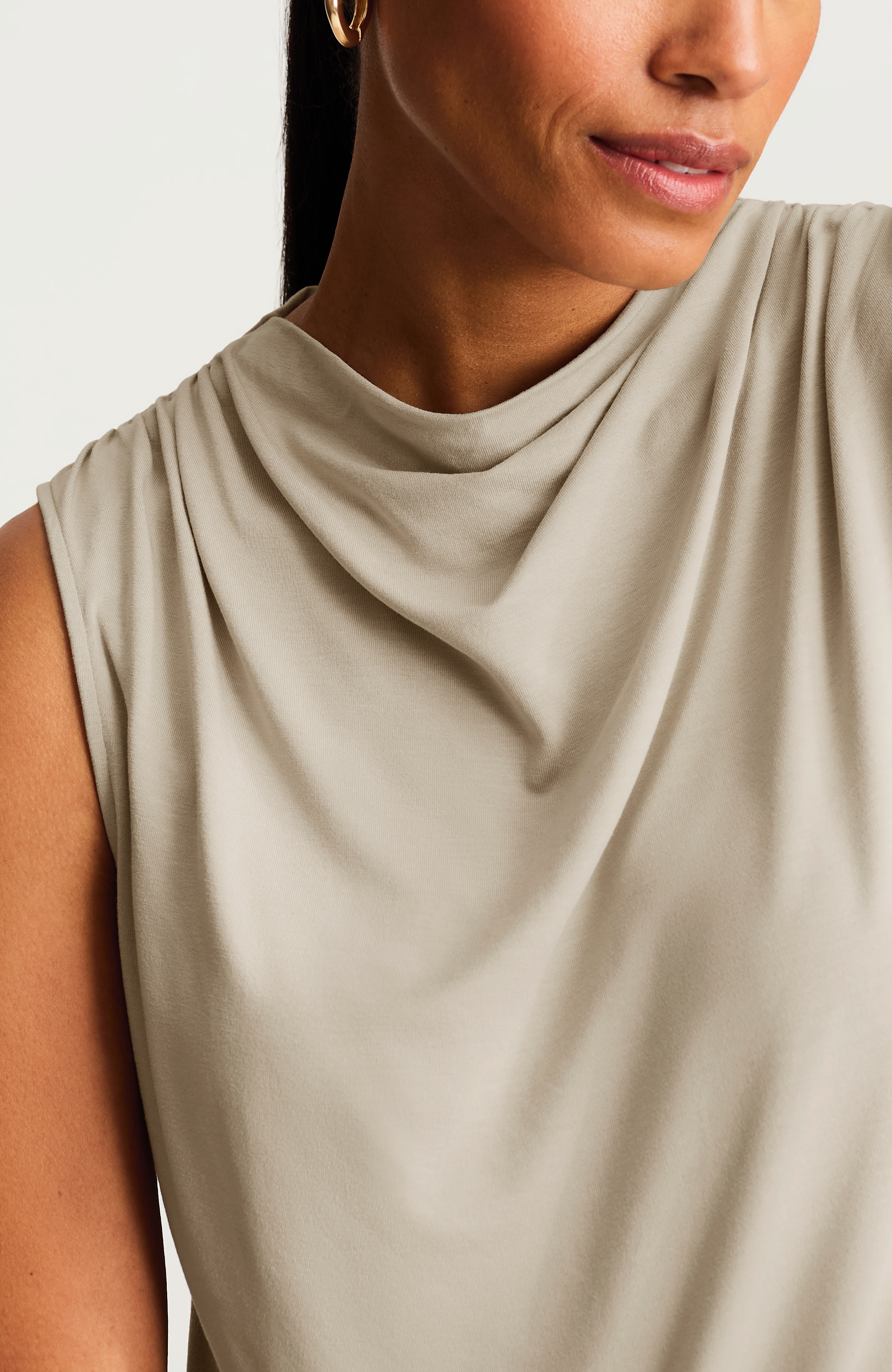 WE DRAPED-NECK TOP | JJill