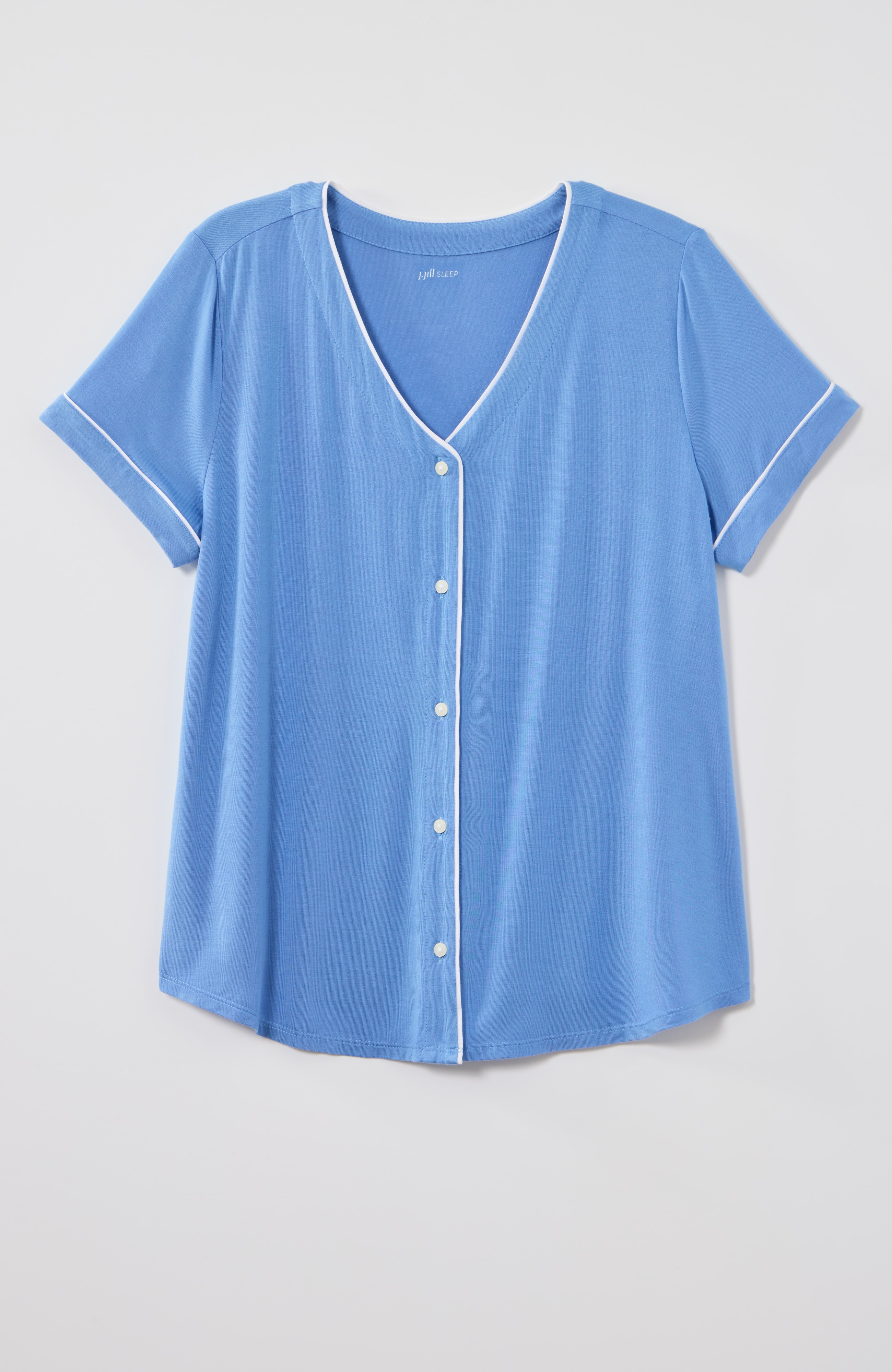 sleep tranquil knit button-front shirt
