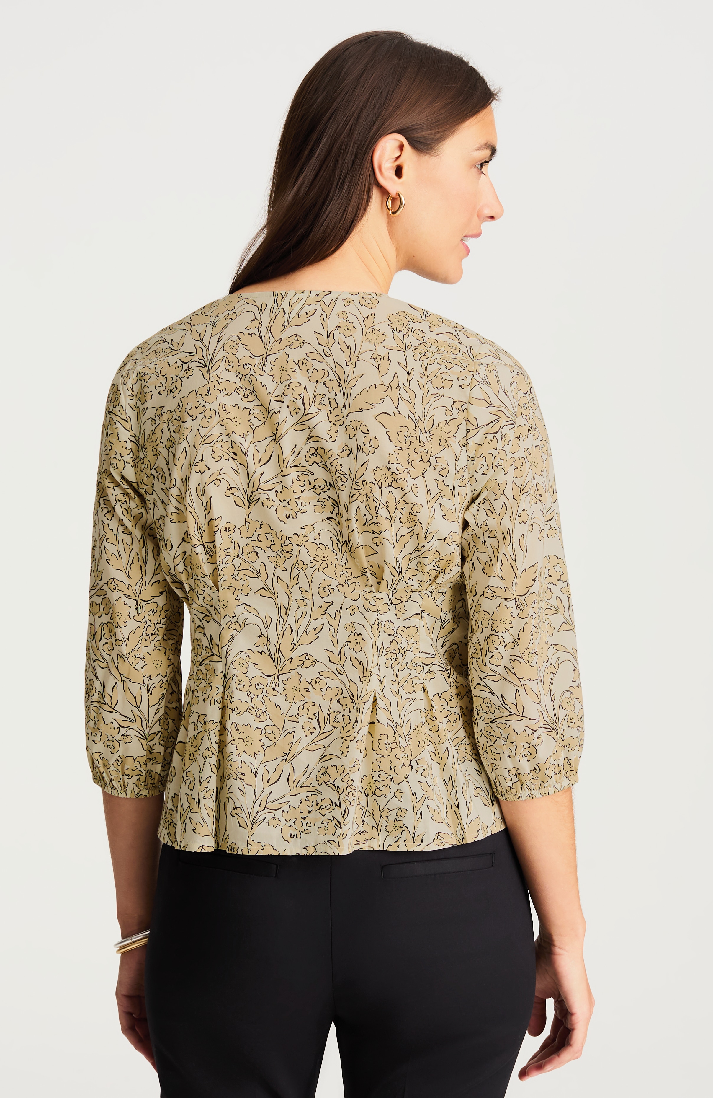 PLEATED TIE-FRONT TOP | JJill