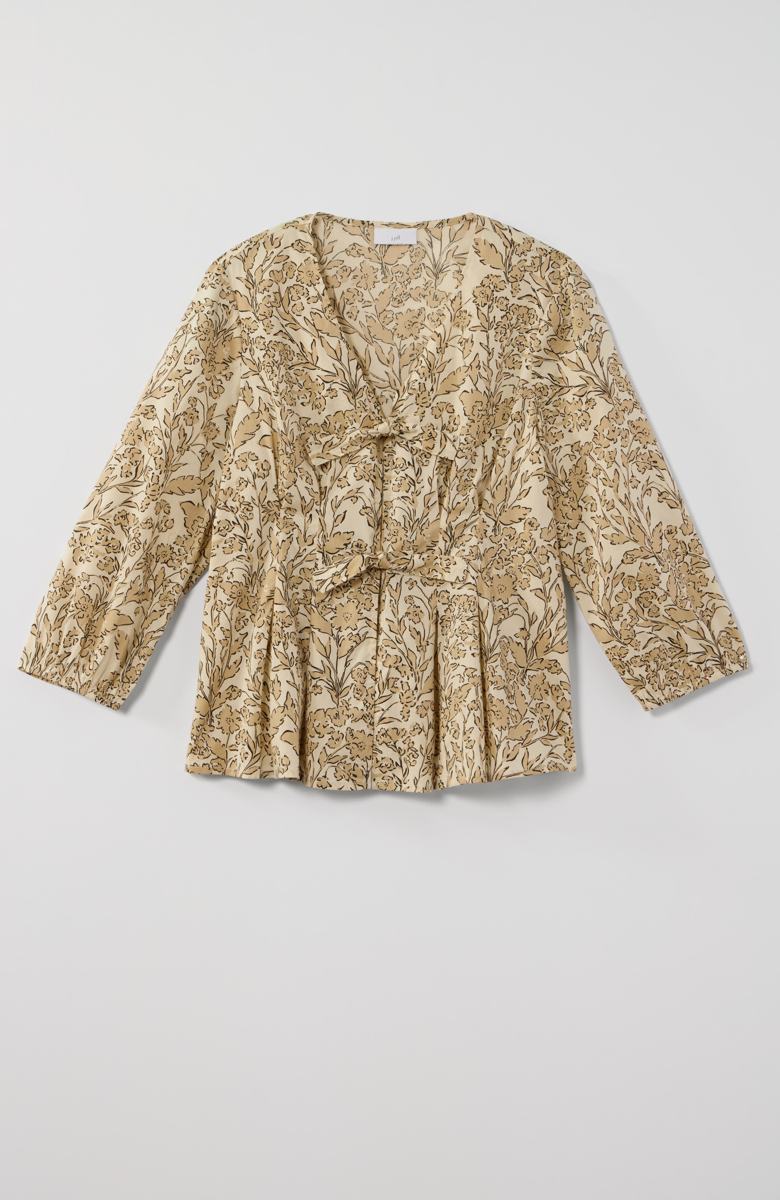 PLEATED TIE-FRONT TOP | JJill