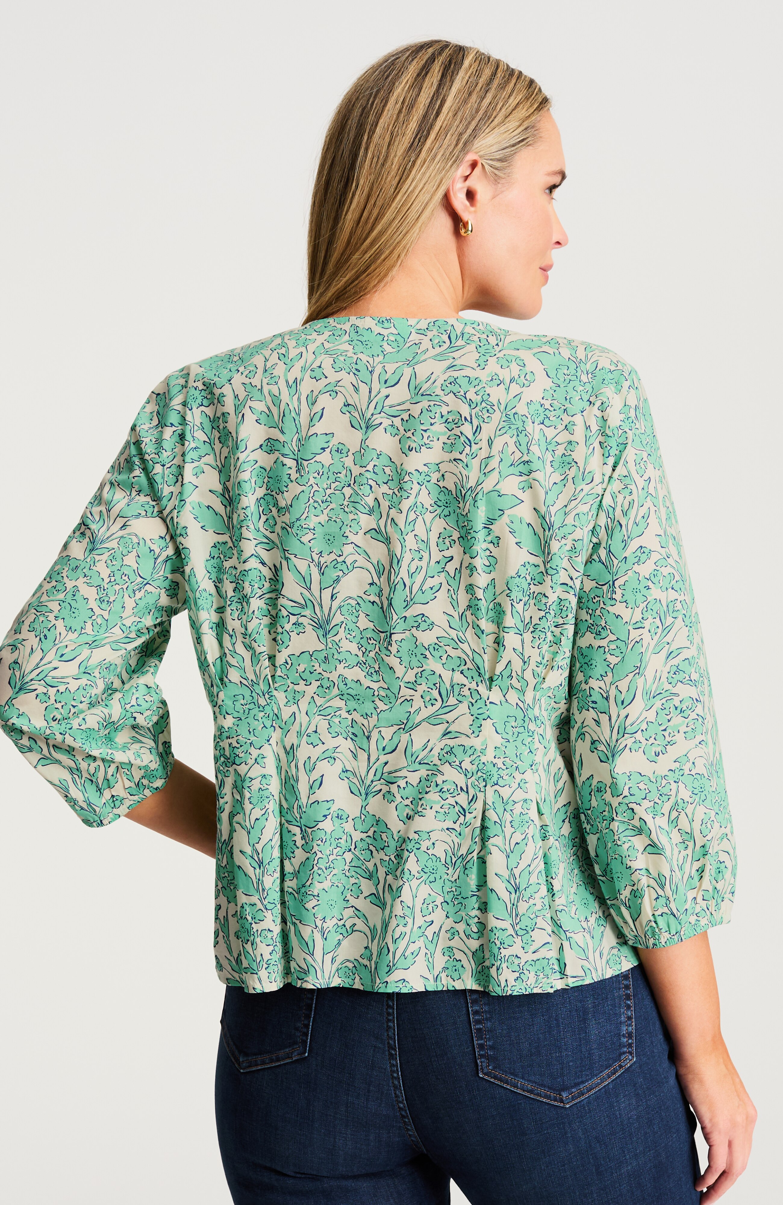 pleated tie-front top