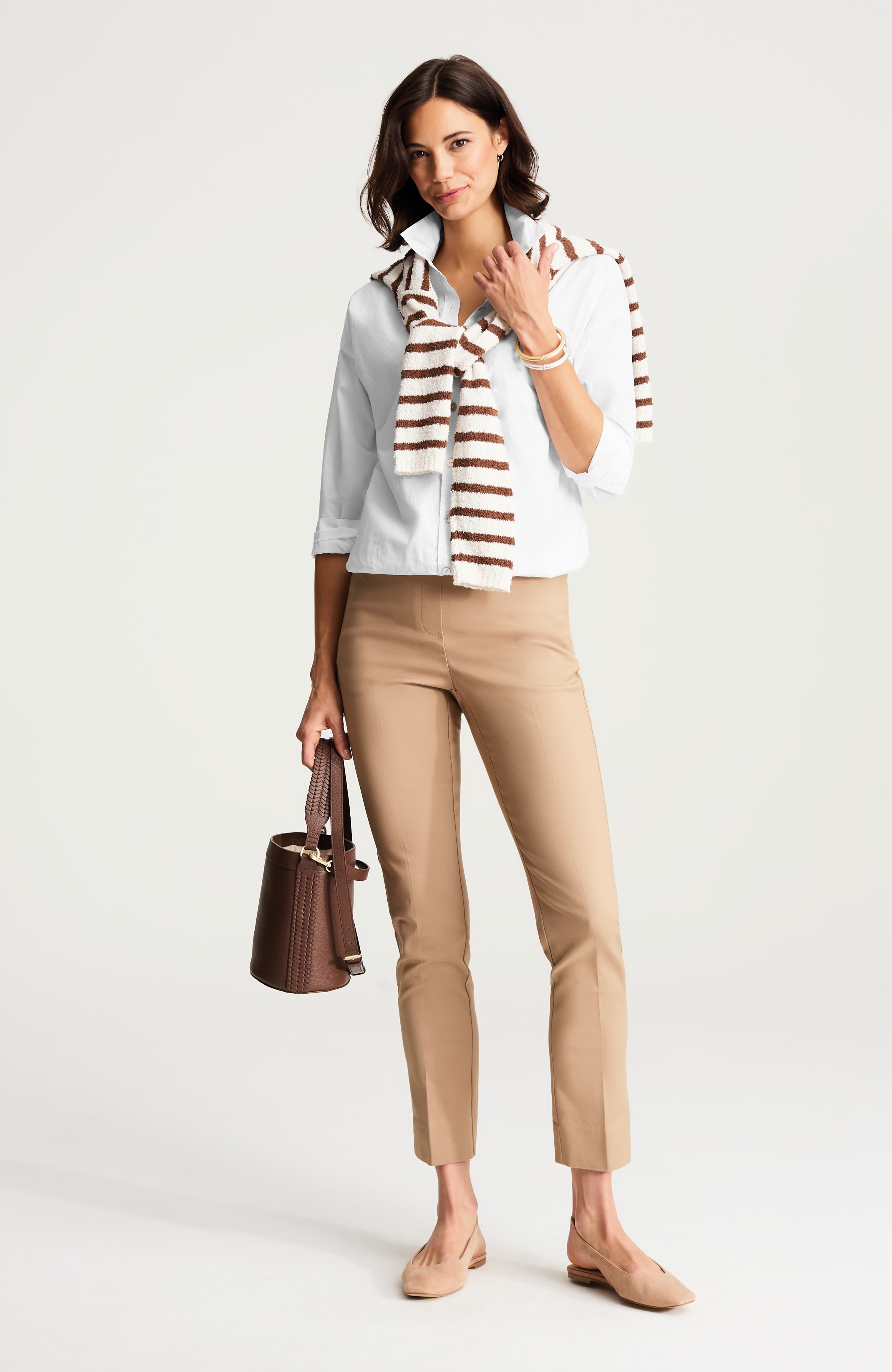 elastic-hem relaxed shirt