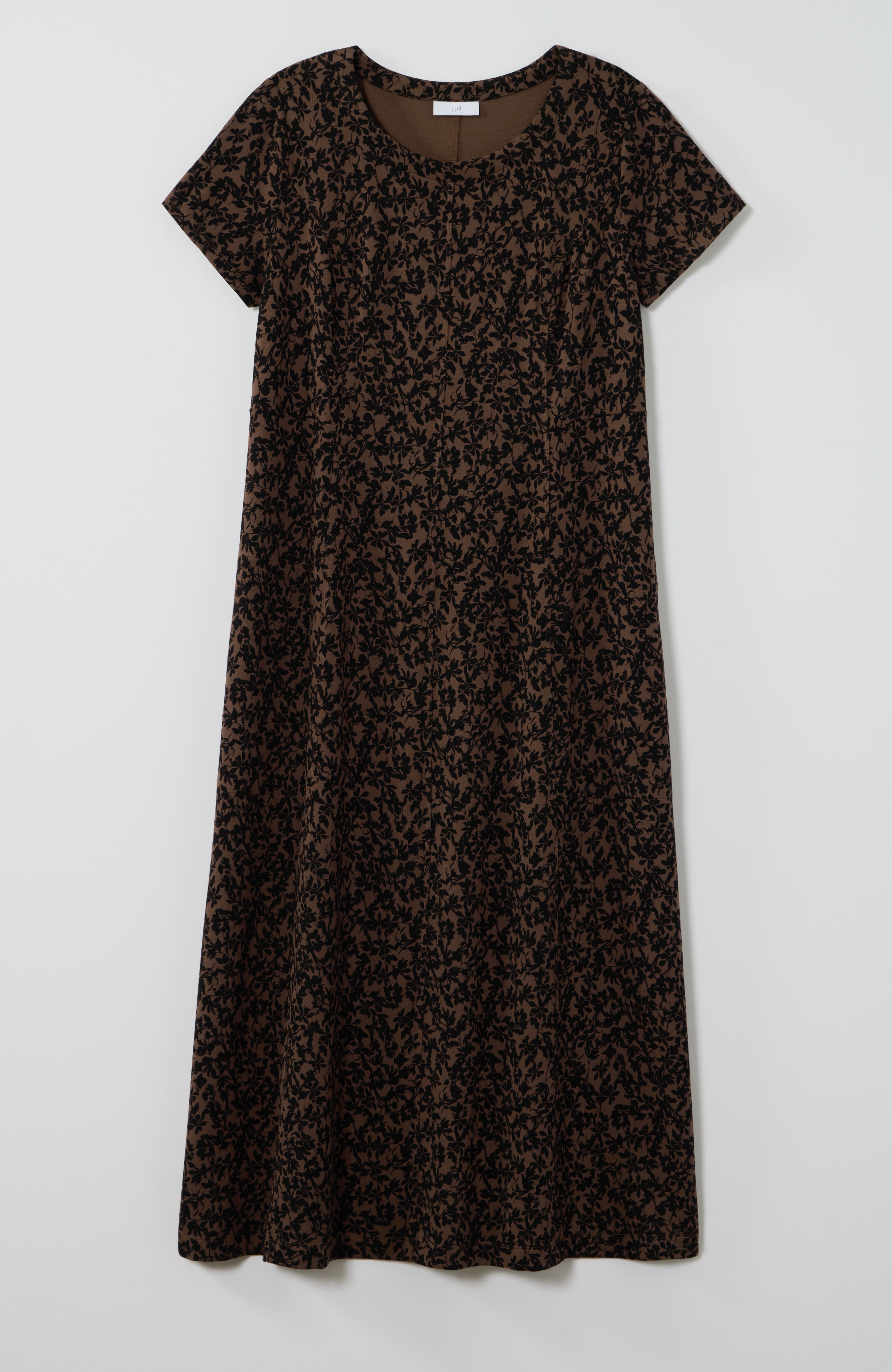 seamed knit midi dress